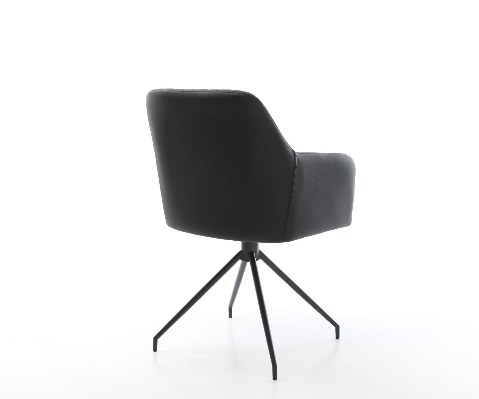 Eetkamerstoel Greg-Flex echt leer zwart kruisframe conisch zwart pocketveer kern 4 Eetkamerstoel Greg-Flex echt leer zwart kruisframe conisch zwart pocketveer kern 4