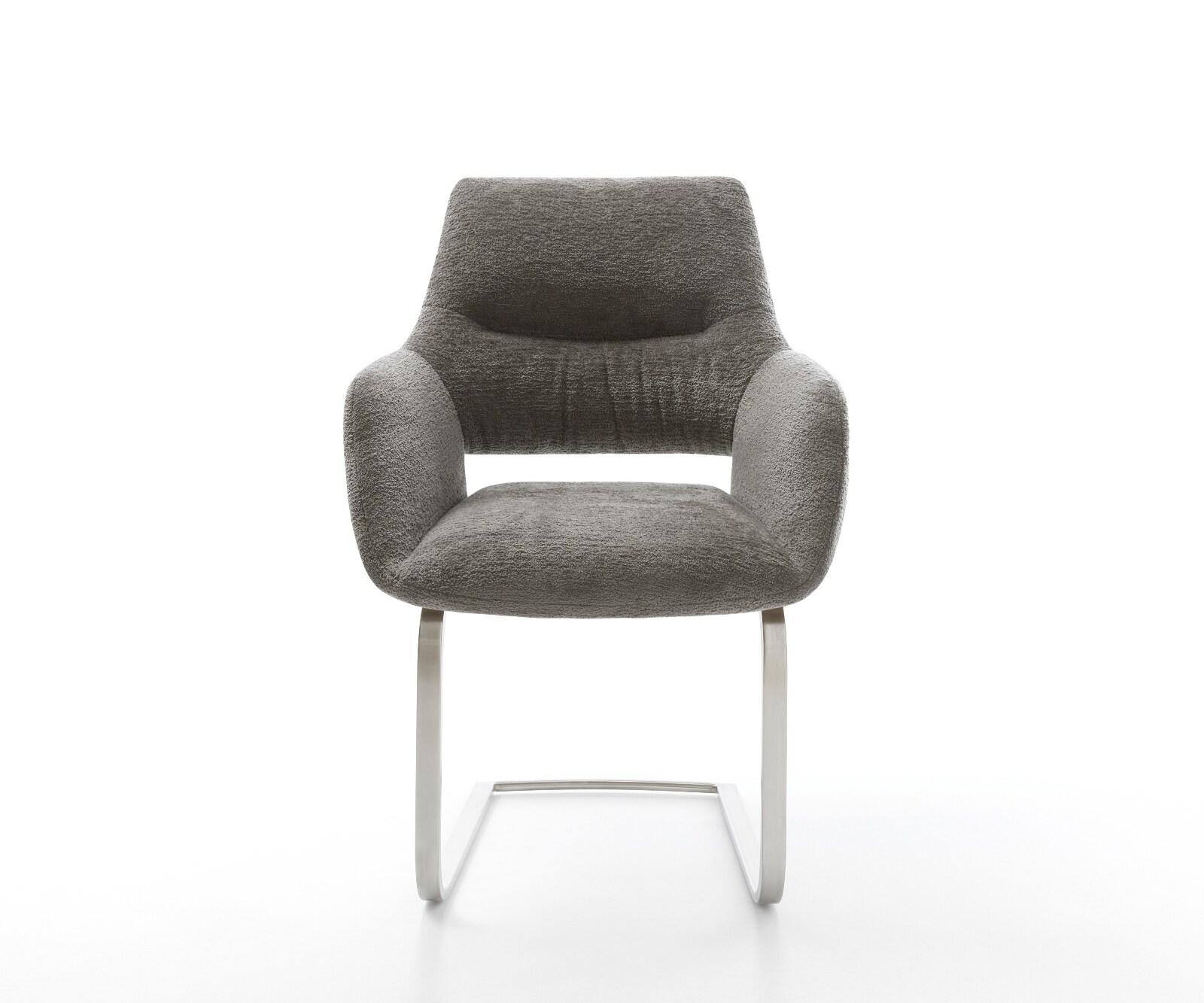 Sledemodel Yago-Flex met armleuning bouclé zacht mud sledemodel vlak roestvrij staal pocketveer kern 2