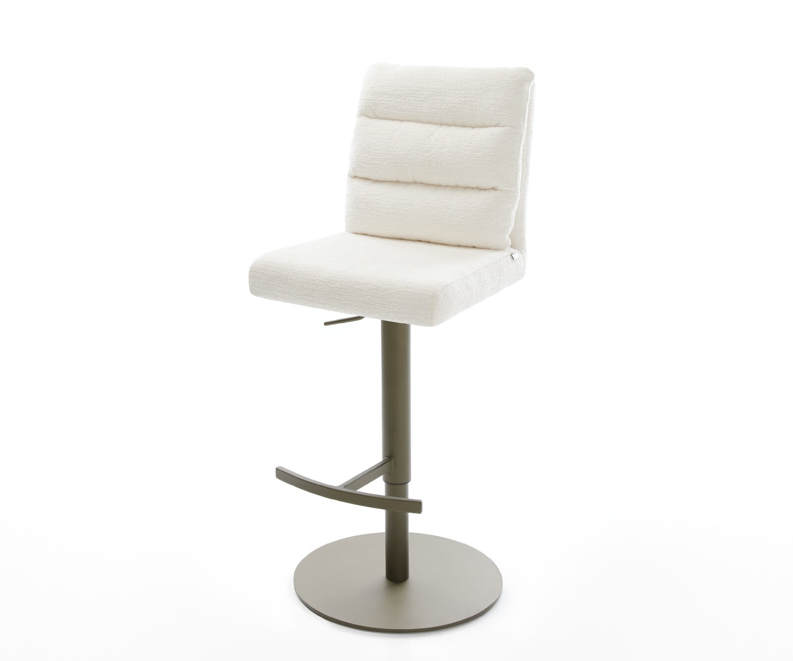 Barstoel Pela-Flex Bouclé zacht Beige Draaivoet in hoogte verstelbaar Titaankleurig Titaankleurig 1