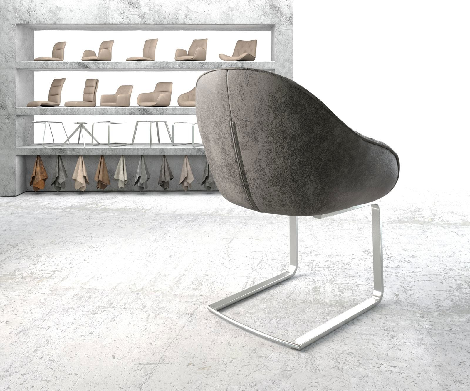 Sledemodel Gaio-Flex grijs antiek sledemodel vlak roestvrij staal 3 Sledemodel Gaio-Flex grijs antiek sledemodel vlak roestvrij staal 3