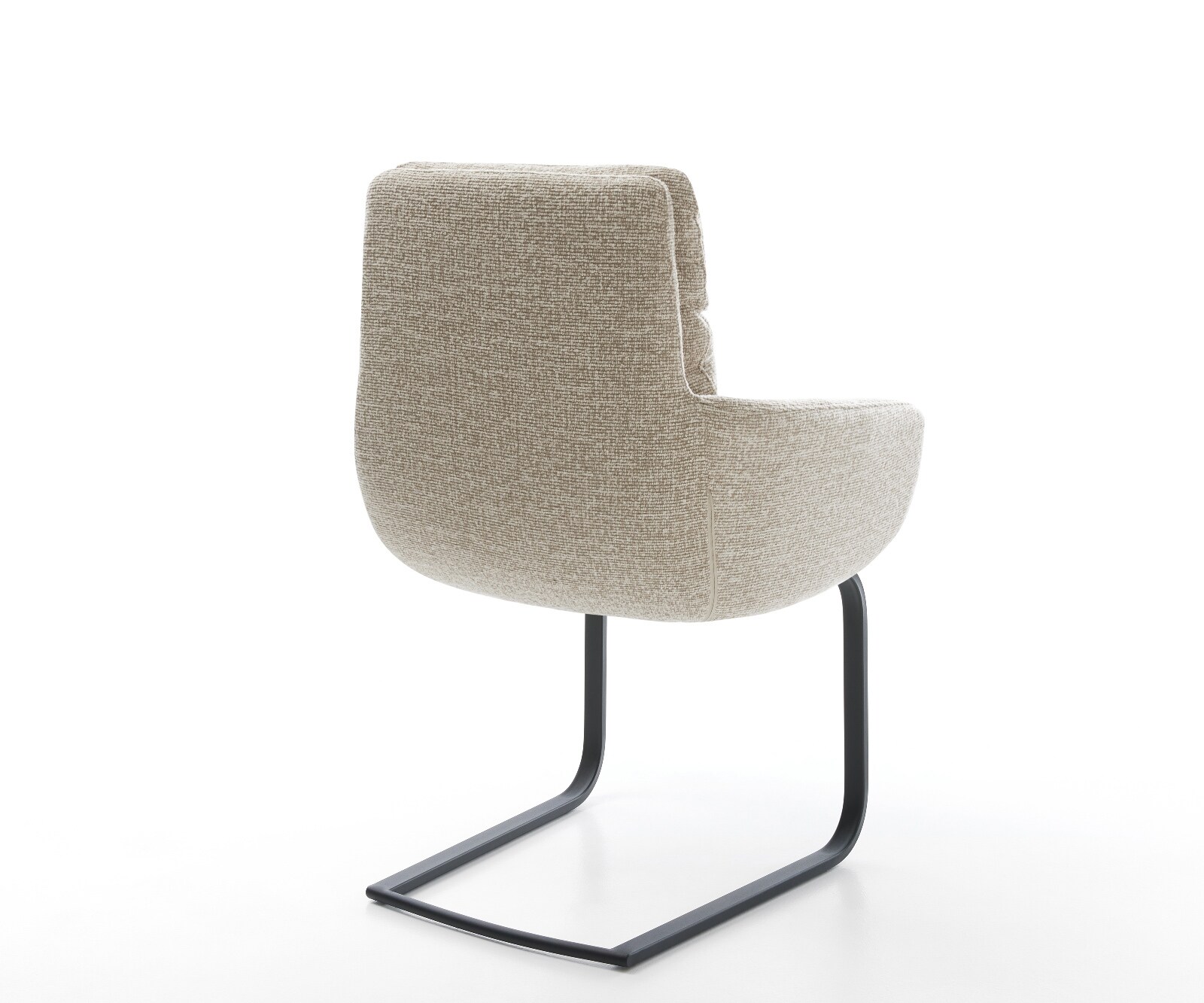 Sledemodel Abelia-Flex met armleuning geweven stof beige sledemodel vlak zwart 5