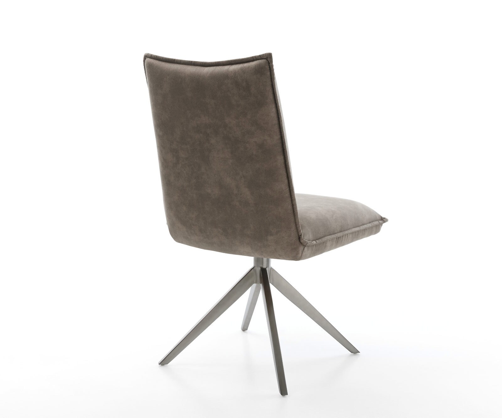 Draaistoel Lelio-Flex microvelours taupe vintage kruisframe breed grafiet 360° draaibaar rocker-functie pocketveer kern 4