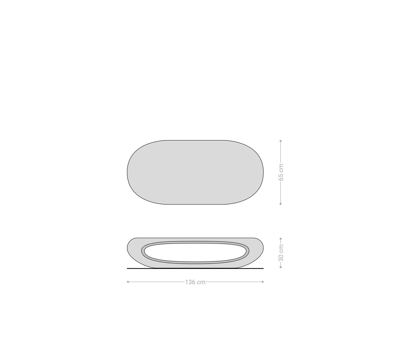 Salontafel Sinor 140x65 cm zilver metallic 5