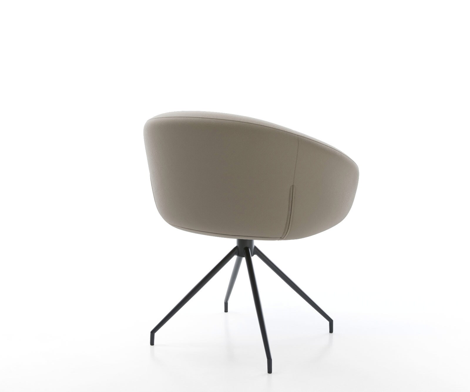 Draaistoel Vinka-Flex met armleuning echt leer mud kruisframe conisch zwart 180° draaibaar pocketveer kern 5