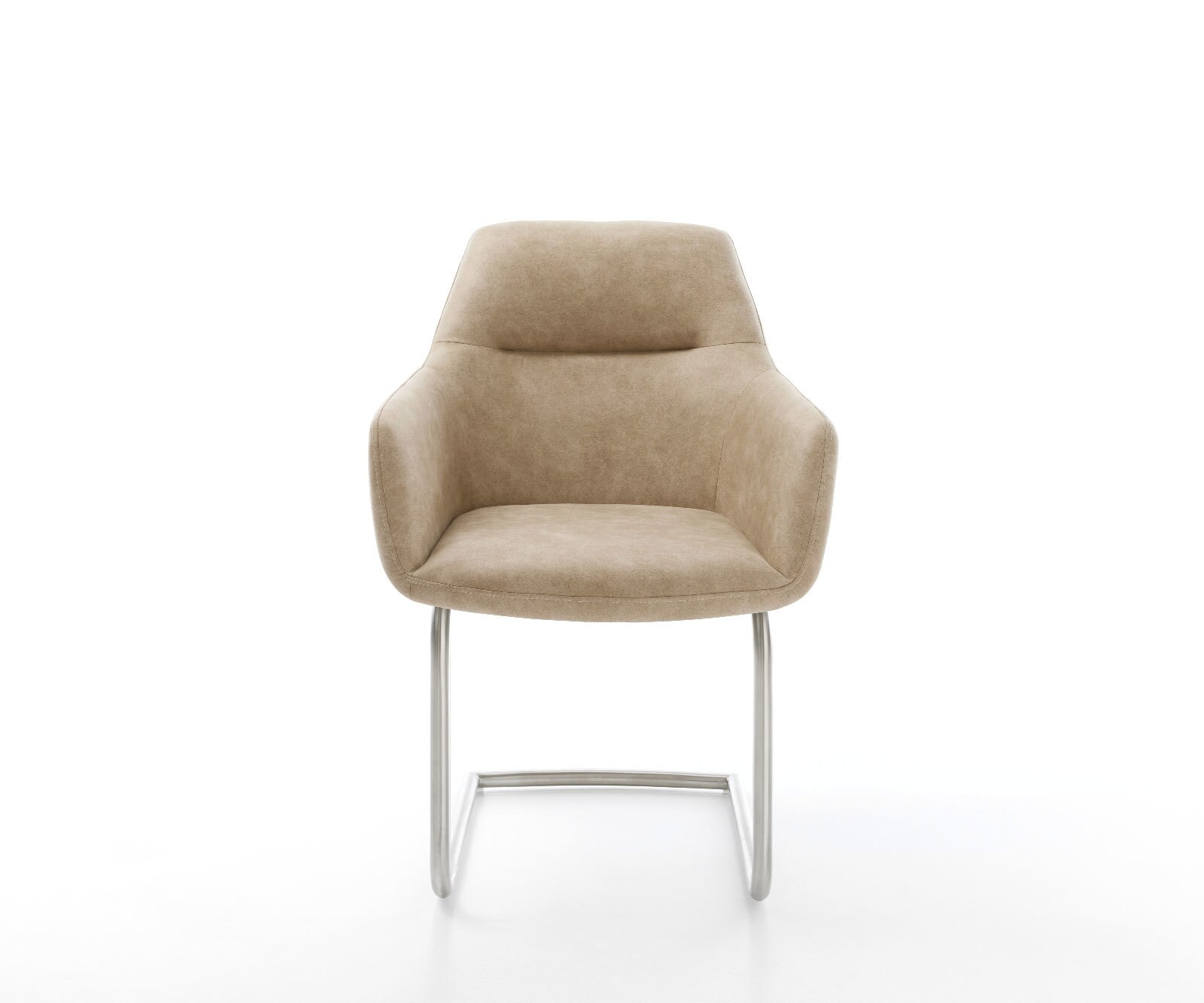 Sledemodel Pejo-Flex microvelours beige vintage sledemodel rond roestvrij staal pocketveer kern 2