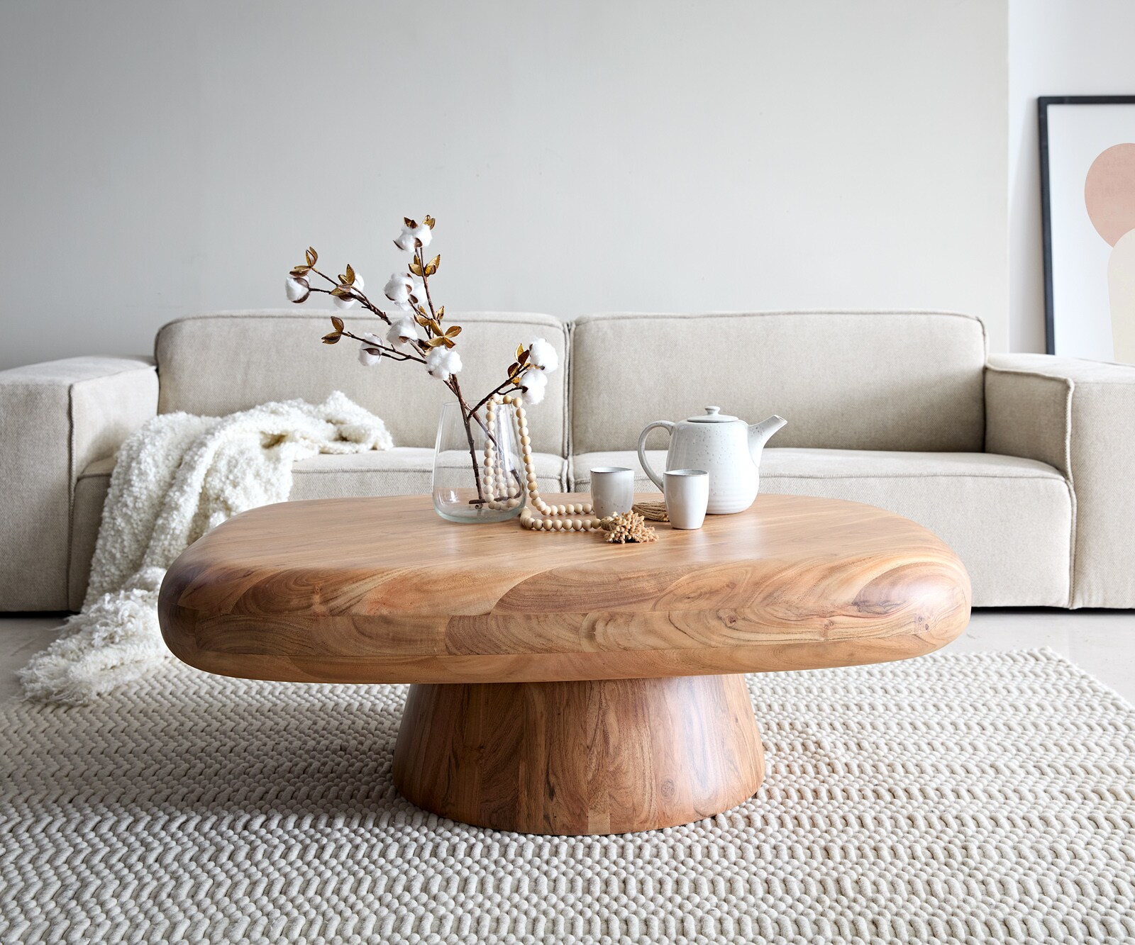 Salontafel Maskat 120x90 cm natuur acacia 1