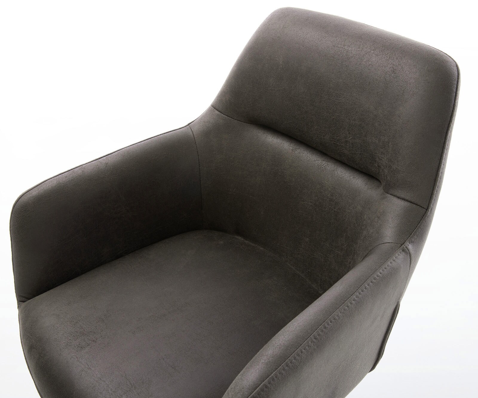 Draaistoel Pejo-Flex microvelours antraciet vintage kruisframe breed grafiet 360° draaibaar rocker-functie pocketveer kern 3