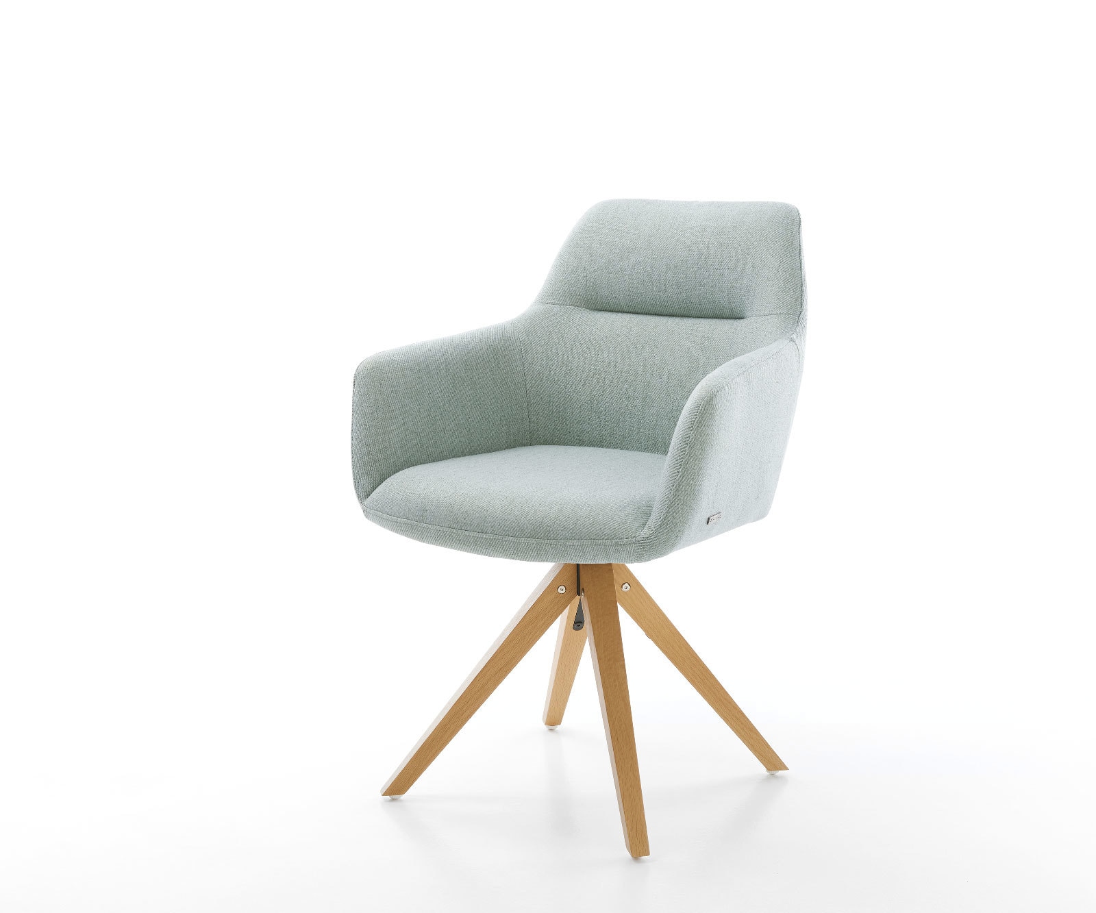 Eetkamerstoel Pejo-Flex stripes mint houten frame hoekig natuur pocketveer kern Eetkamerstoel Pejo-Flex stripes mint houten frame hoekig natuur pocketveer kern