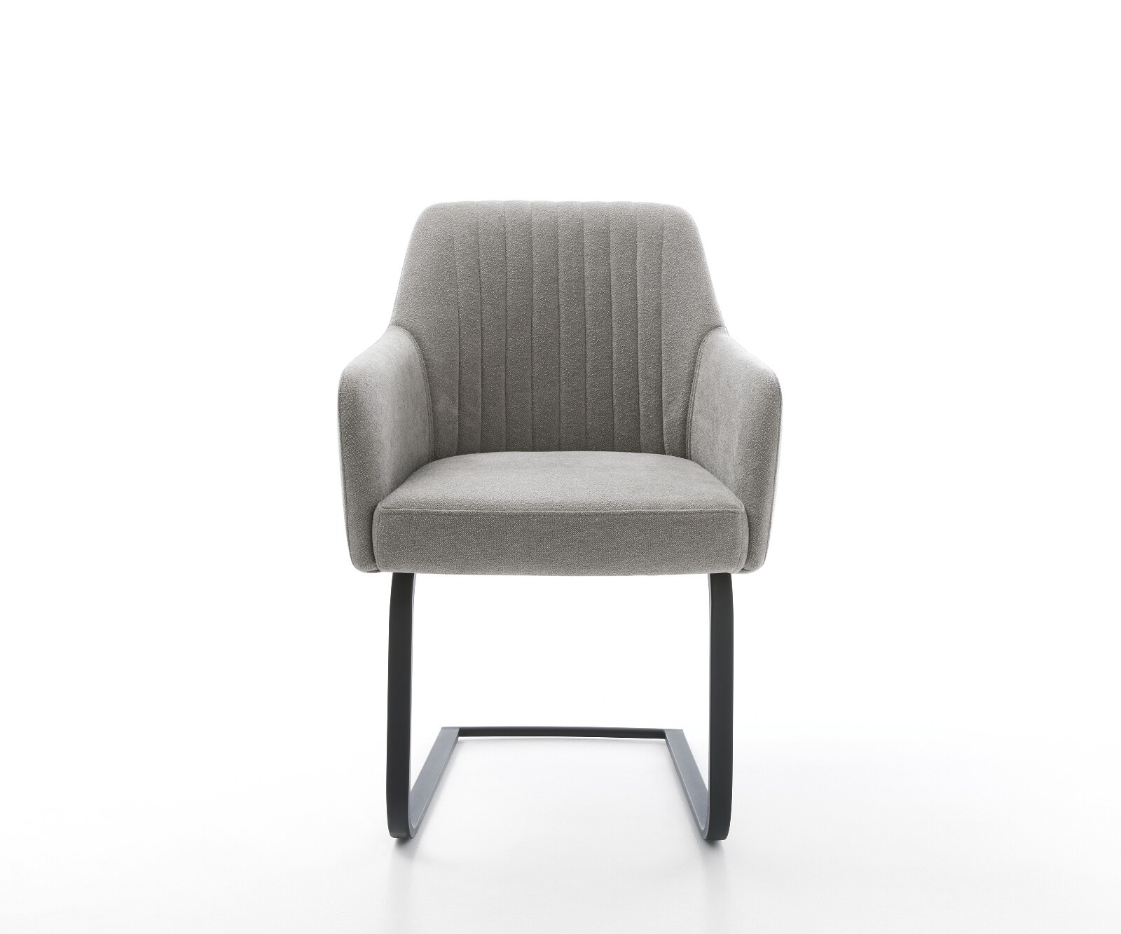 Sledemodel Greg-Flex zachte stof met structuur grijs sledemodel vlak zwart pocketveer kern 2