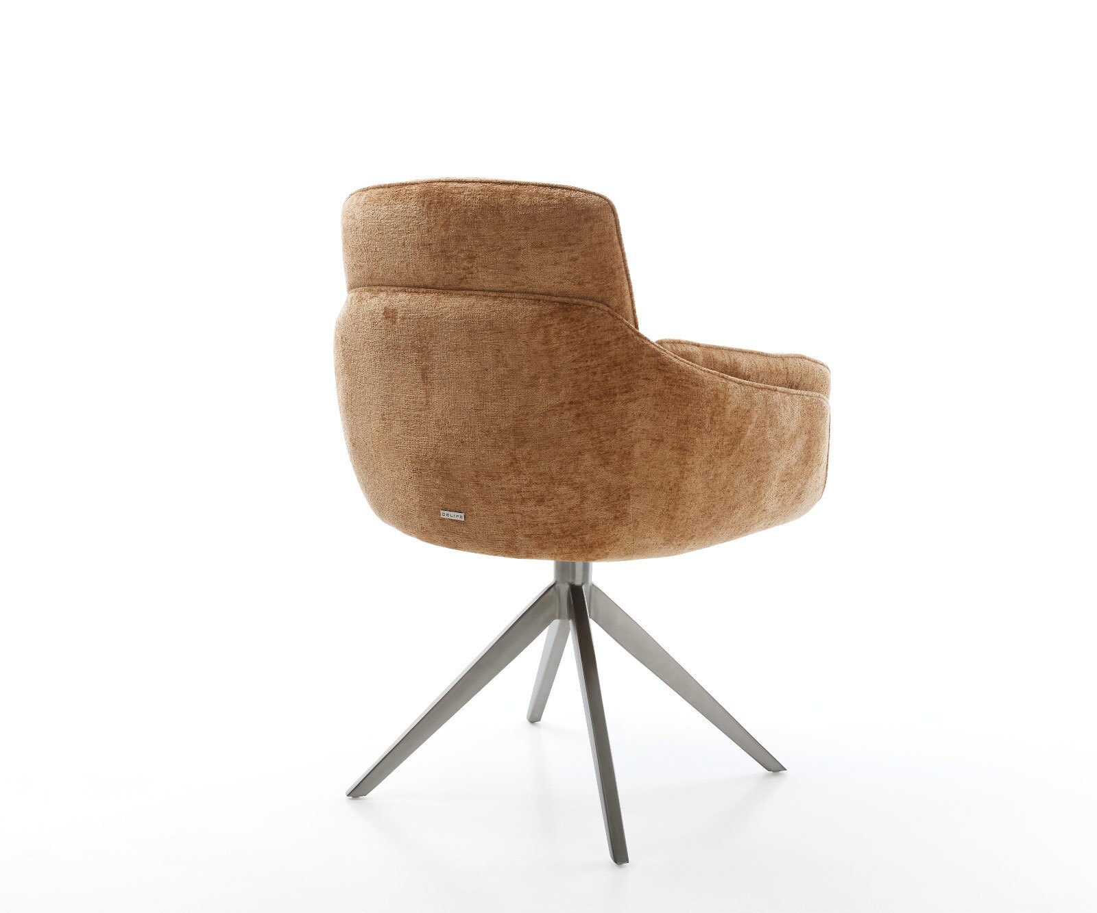 Draaistoel Luan-Flex met armleuning chenille roest kruisframe breed grafiet 360° draaibaar rocker-functie 5