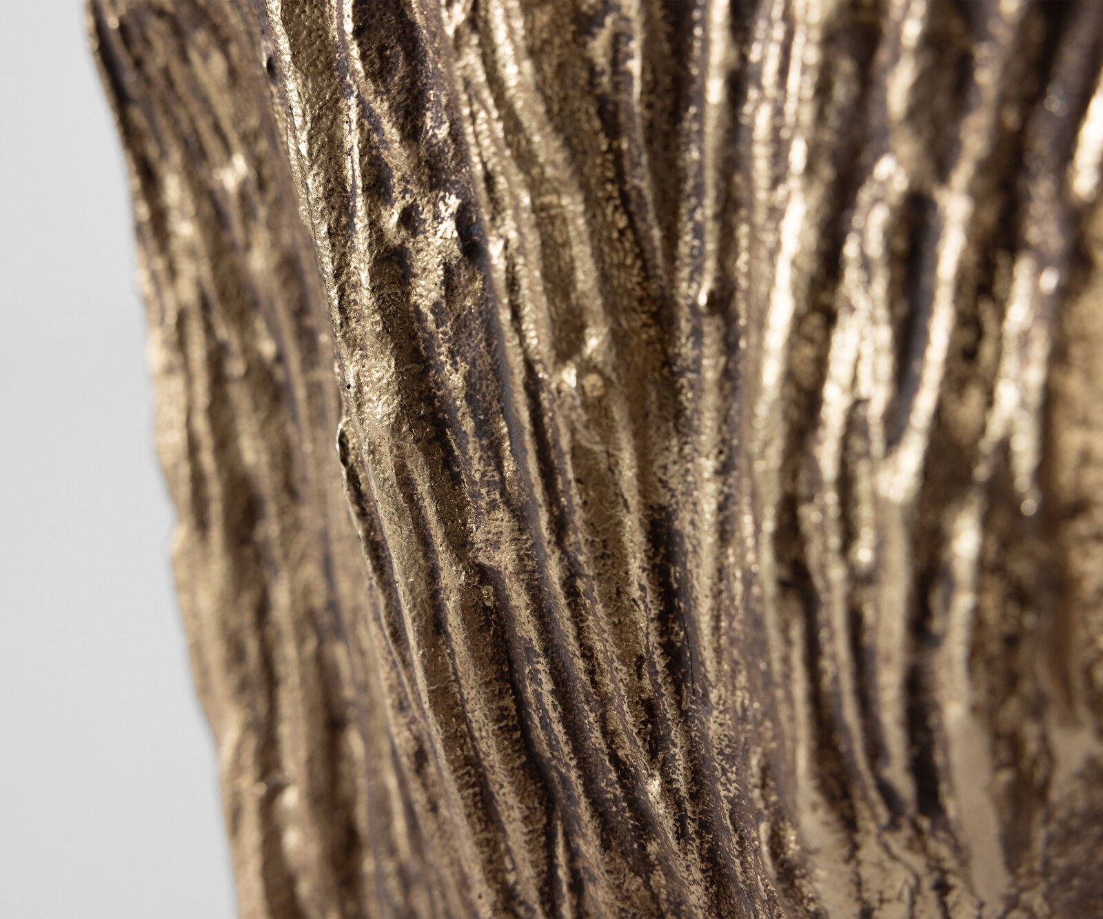 Vaas Corallo B37 x D18 x H48 cm Aluminium Oro Antico Handgemaakt 5