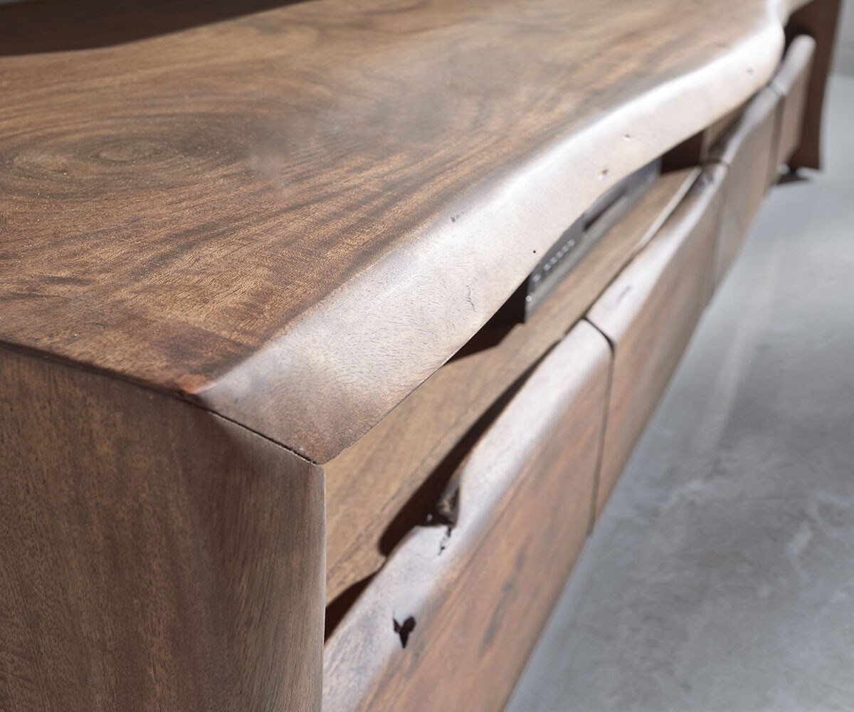 TV-meubel Live-Edge 230 cm acacia massief bruin 4 lades 2 TV-meubel Live-Edge 230 cm acacia massief bruin 4 lades 2