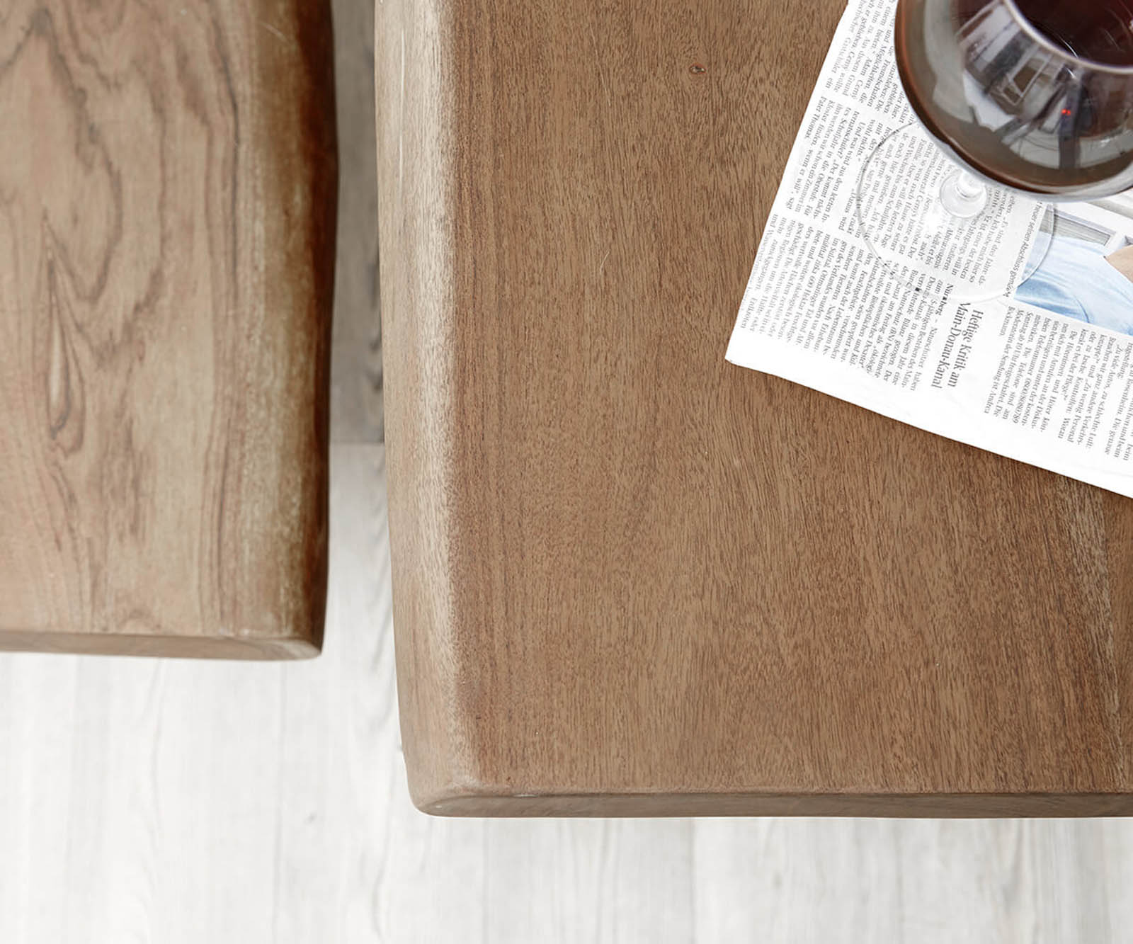 Eettafel Edge 200x100cm XL acacia bruin verre Live-Edge 6