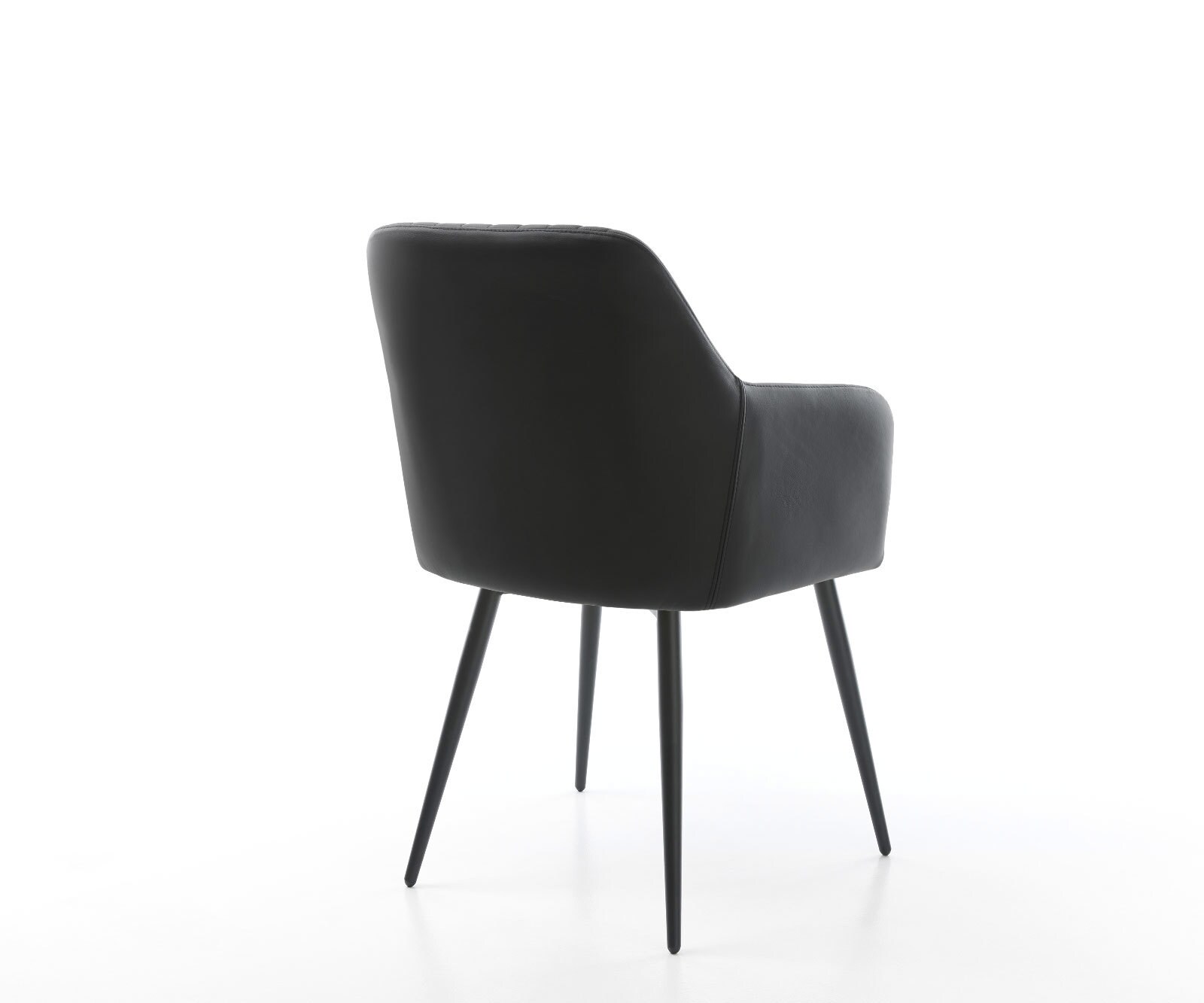 Eetkamerstoel Greg-Flex echt leer zwart 4-poot conisch zwart pocketveer kern 4 Eetkamerstoel Greg-Flex echt leer zwart 4-poot conisch zwart pocketveer kern 4