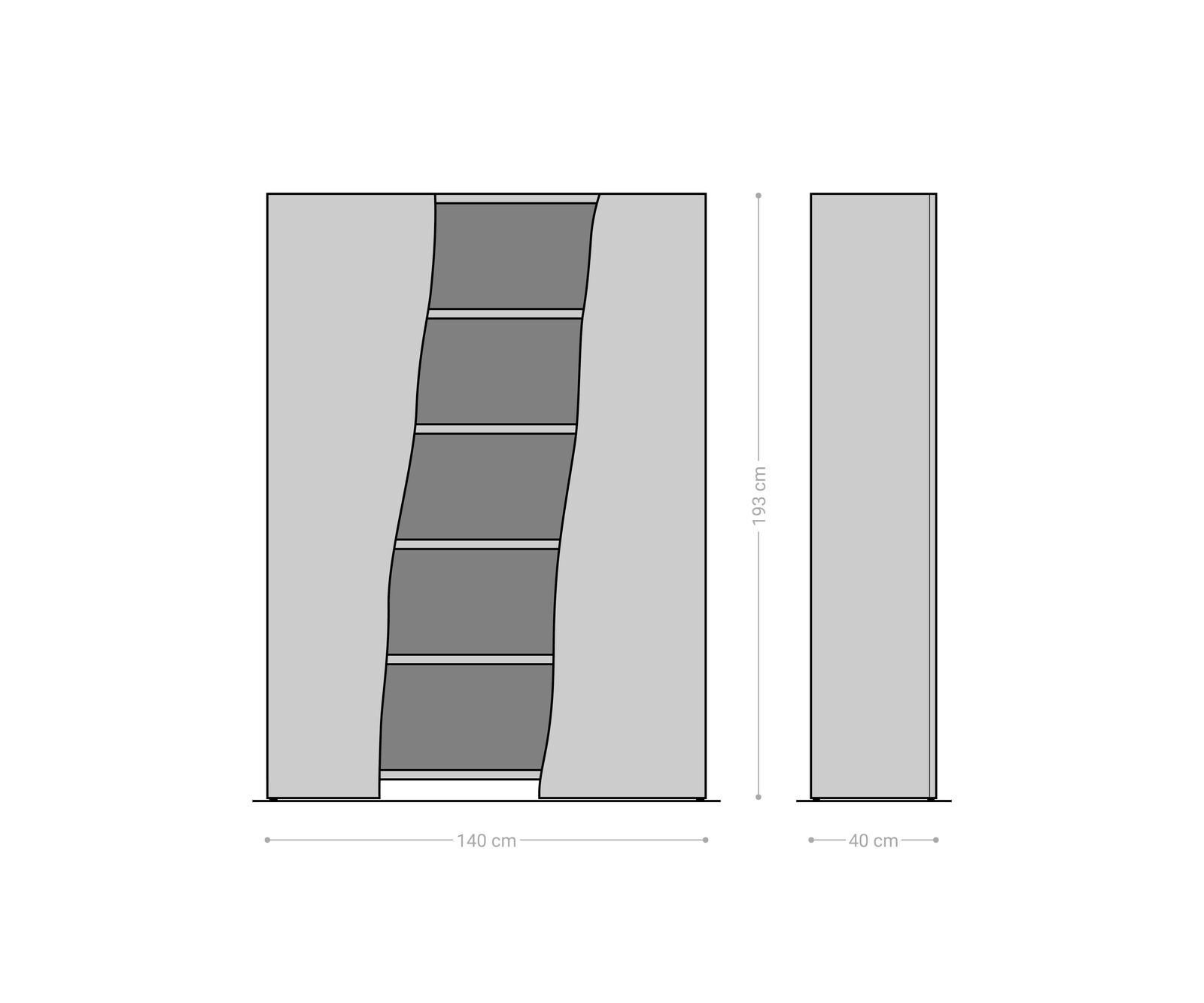 Kast Live-Edge 140x195 cm Acacia Natuur 2 deuren 9