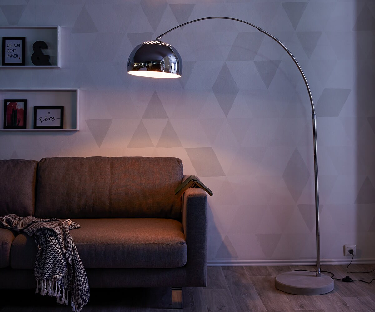  Vloerlamp Big-Deal Zilver in hoogte verstelbare booglamp 1