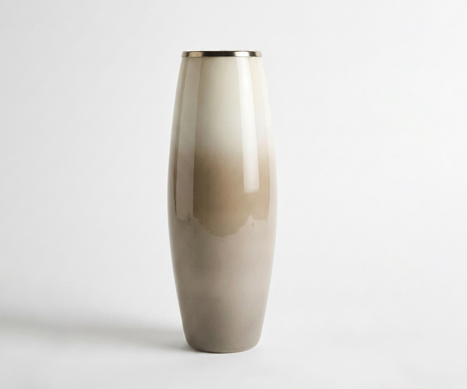 Vaas Velino B25 x D25 x H79 cm Glas Vanilla Mokka Handgemaakt