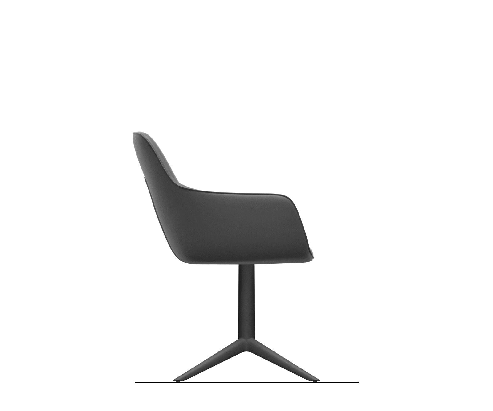 Draaistoel Pejo-Flex microvelours grijs antiek kruispoot grafiet 360° draaibaar rocker-functie pocketveer kern 9