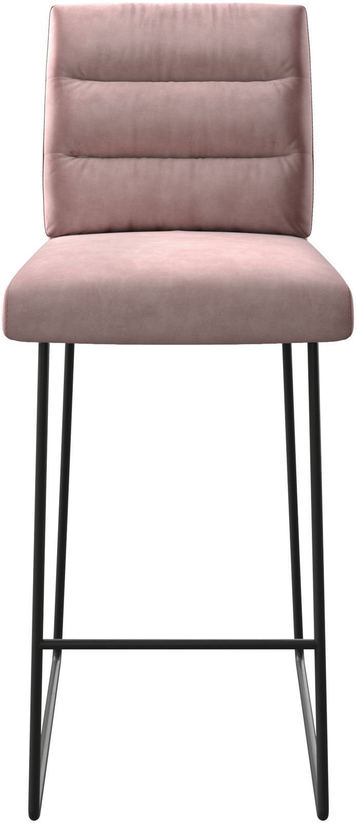 Barstoel Pela-Flex fluweel rosé slipframe metaal 3
