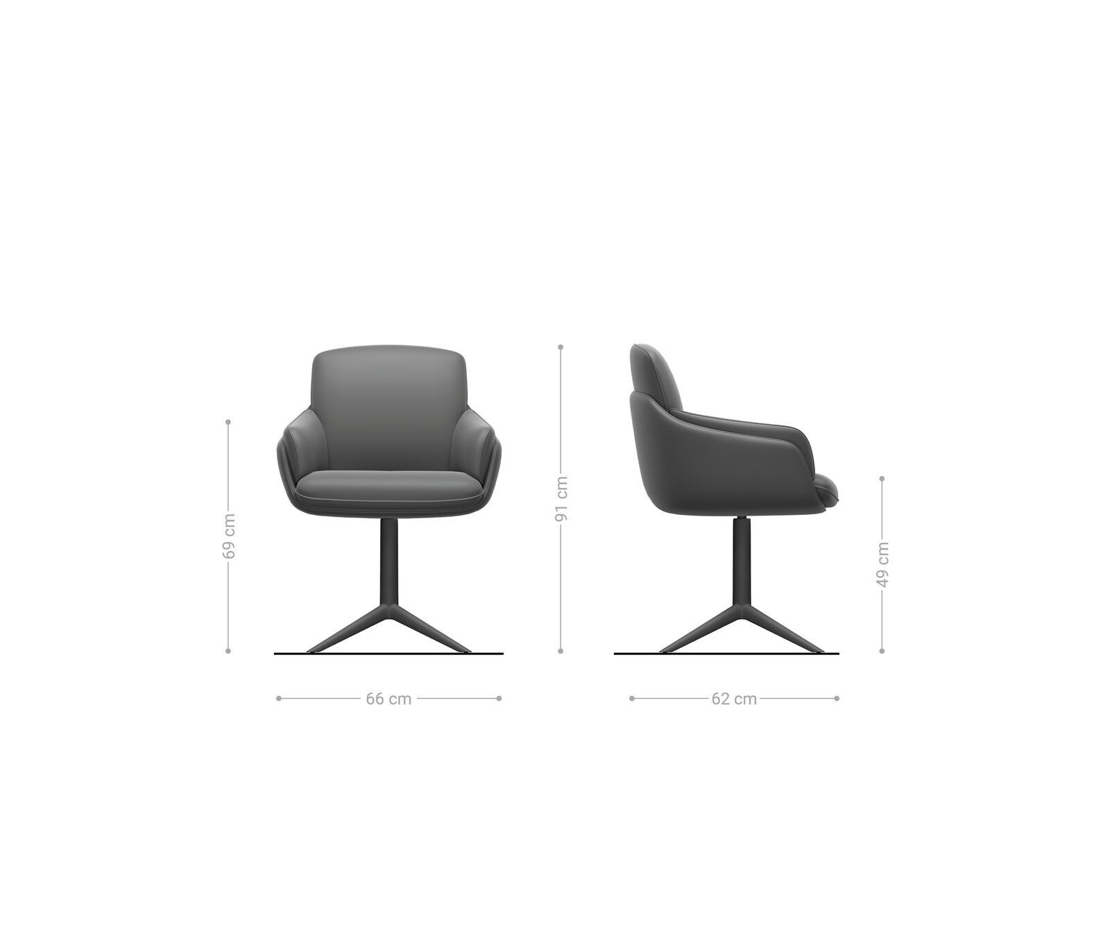 Draaistoel Luan-Flex met armleuning chenille Roest kruispoot zwart 360° draaibaar rocker-functie 5 Draaistoel Luan-Flex met armleuning chenille Roest kruispoot zwart 360° draaibaar rocker-functie 5