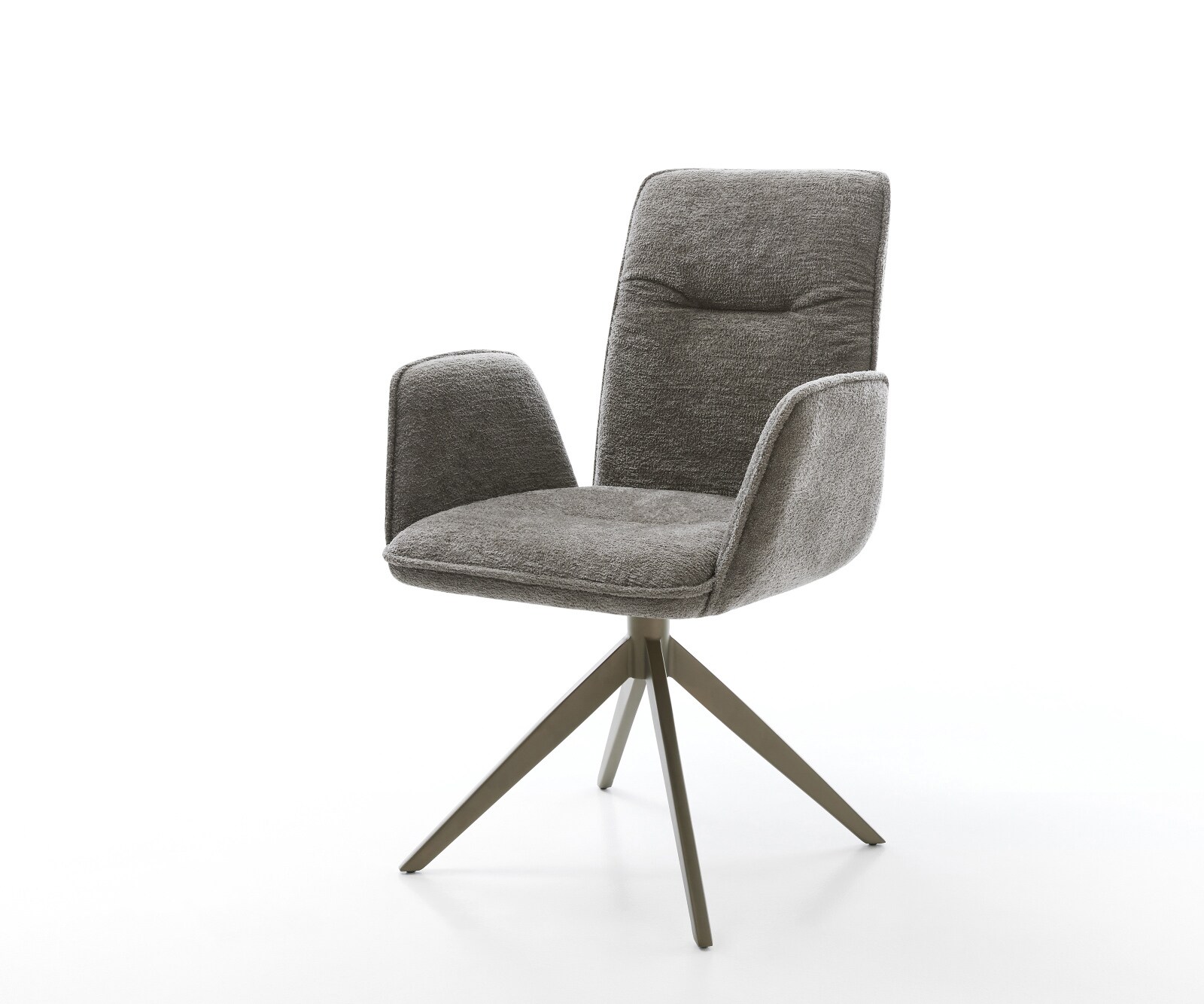 Draaistoel Vinja-Flex bouclé zacht mud kruisframe breed afwerking met titanium 360° draaibaar rocker-functie 1