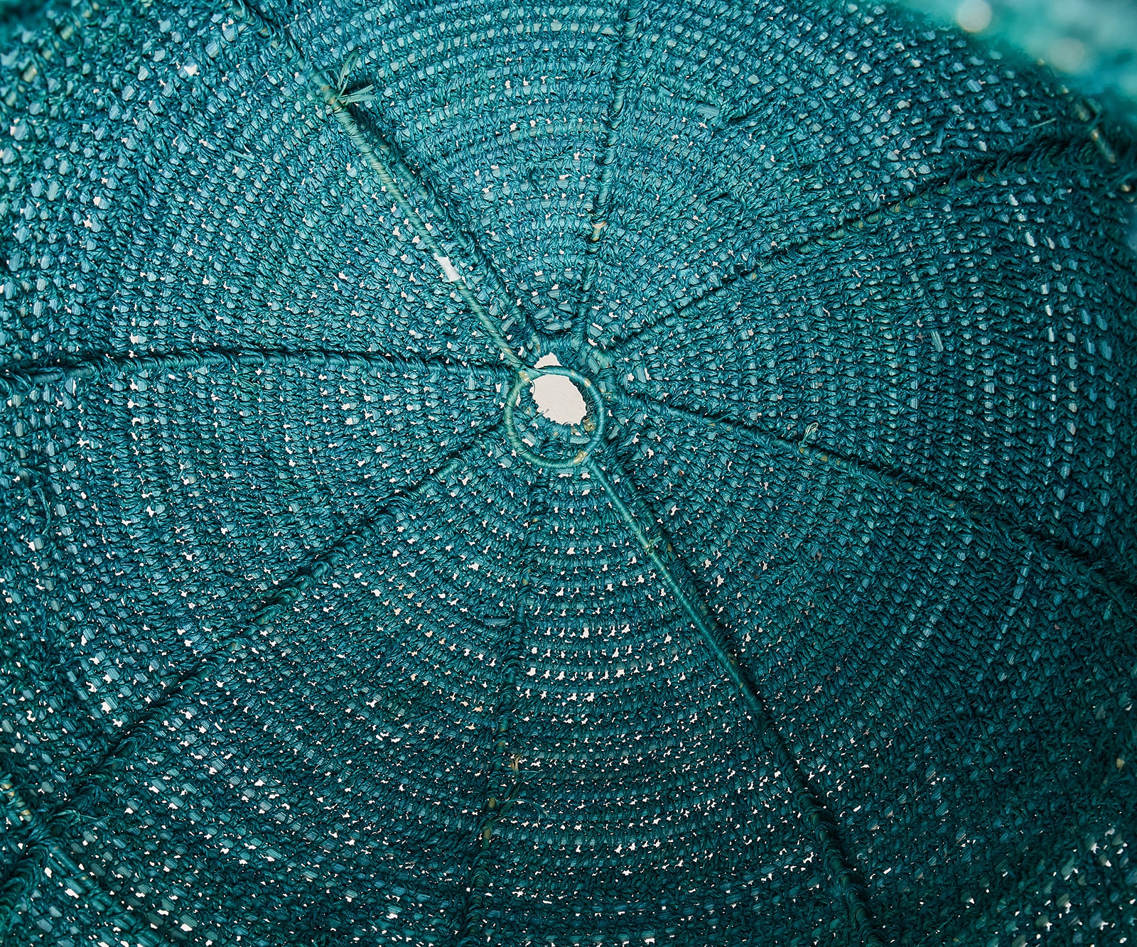 Lampenkap Kubu-Kubu  Ø 75x90 cm turquoise uit waterhyacint 1 Lampenkap Kubu-Kubu  Ø 75x90 cm turquoise uit waterhyacint 1