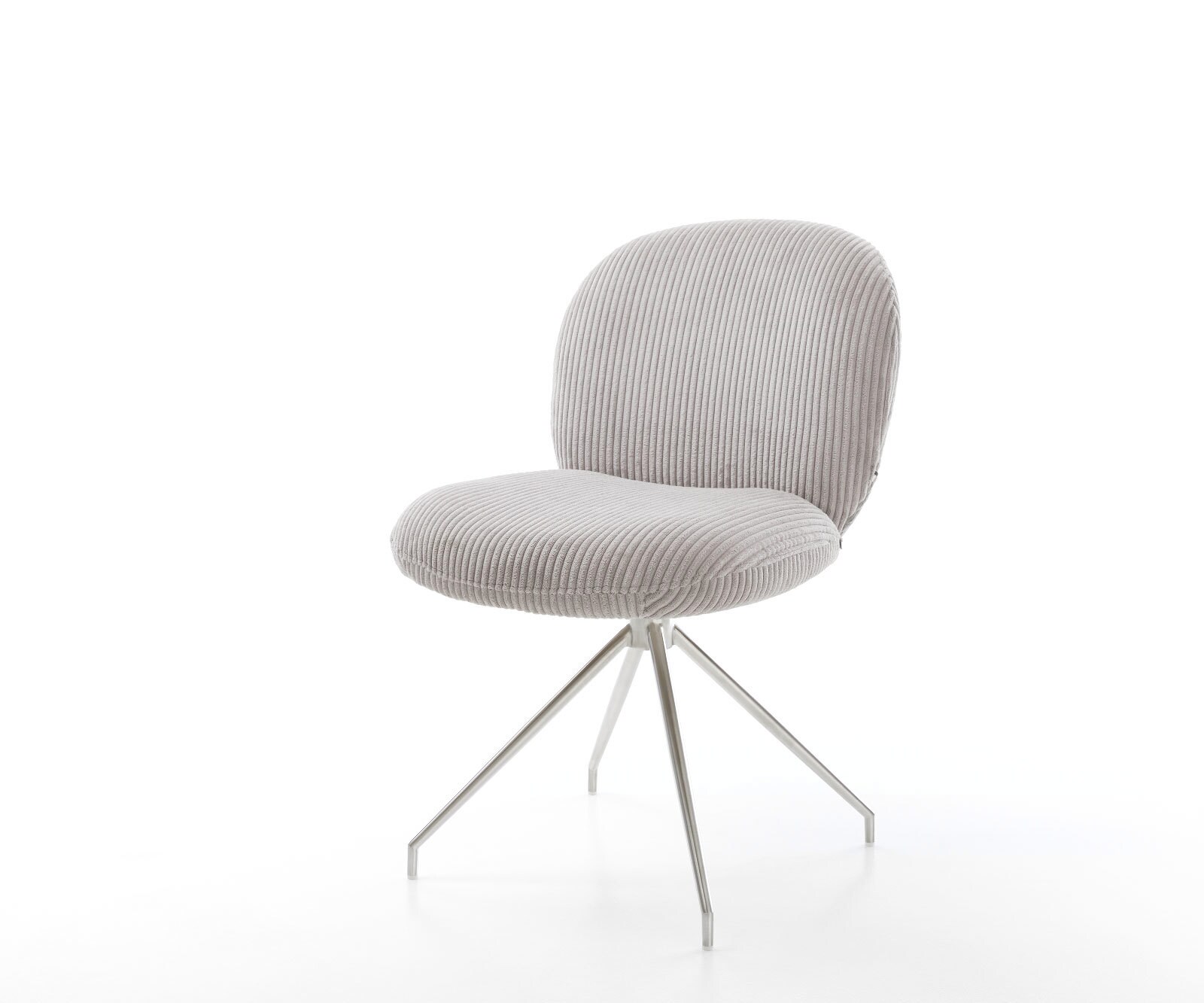 Draaistoel Nube-Flex koord zilver grijs kruisframe conisch roestvrij staal 180° draaibaar pocketveer kern Draaistoel Nube-Flex koord zilver grijs kruisframe conisch roestvrij staal 180° draaibaar pocketveer kern