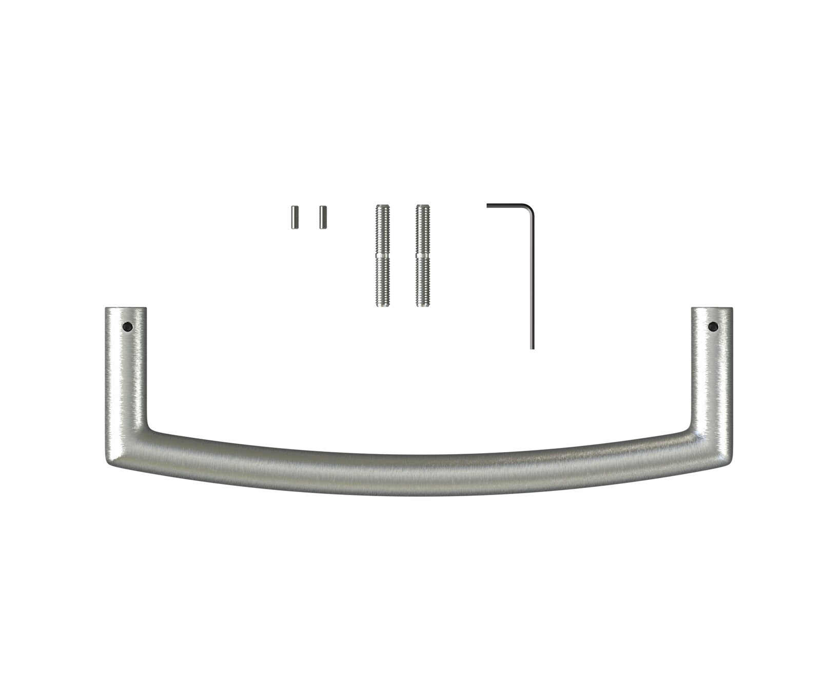 Barstoelgreep Flex-Flat roestvrij staal zilver  2 Barstoelgreep Flex-Flat roestvrij staal zilver  2
