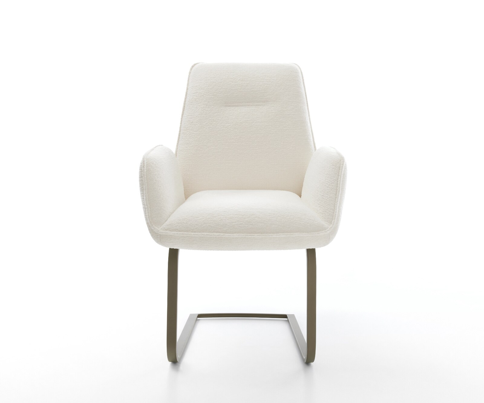 Sledemodel Zoa-Flex bouclé zacht beige sledemodel vlak afwerking met titanium pocketveer kern 1