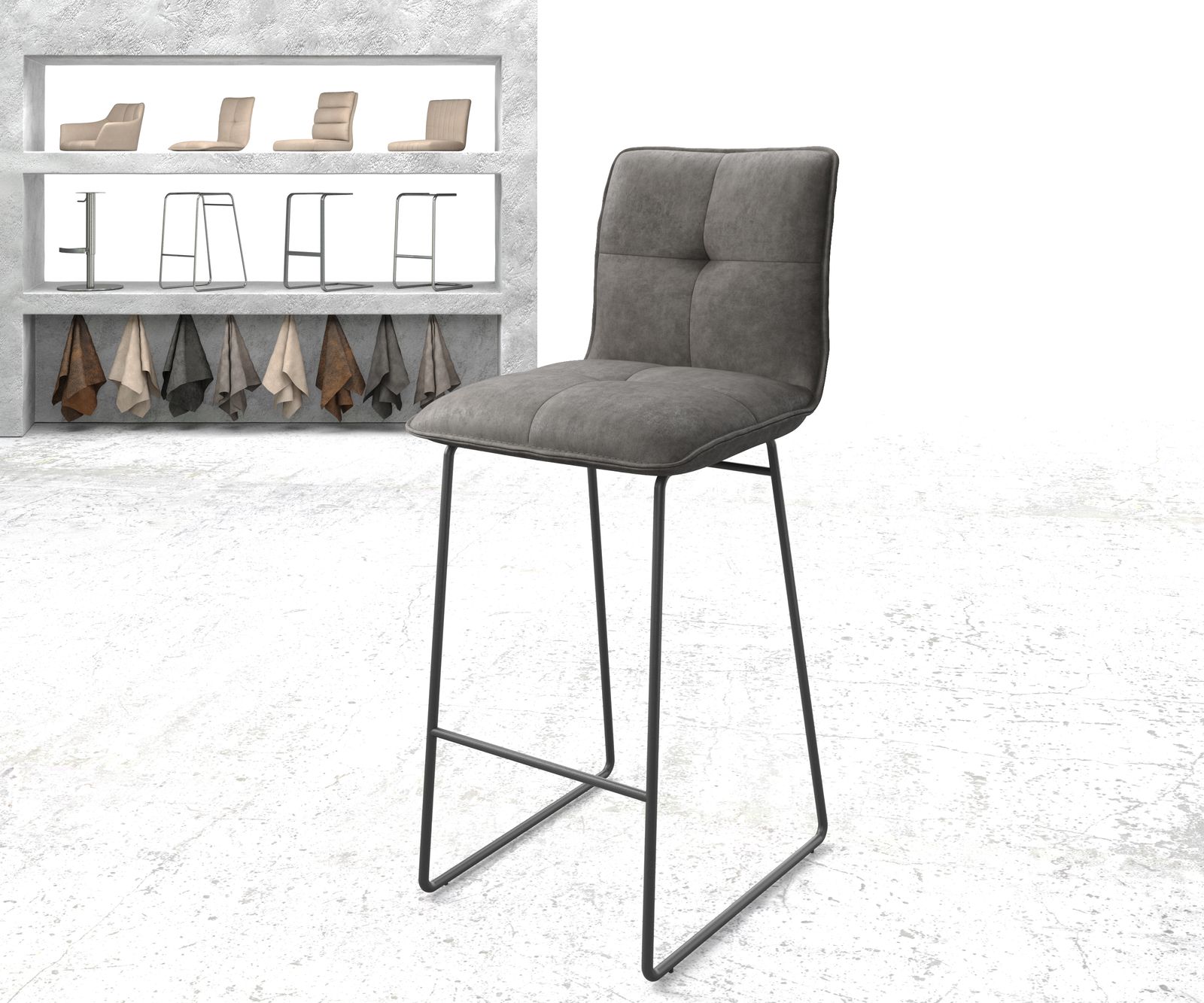 Barstoel Maddy-Flex gestoffeerde stoel 2  Barstoel Maddy-Flex gestoffeerde stoel 2