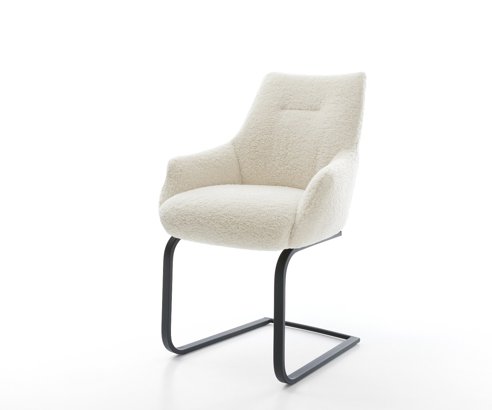 Sledemodel Alja-Flex met armleuning teddy beige sledemodel vlak zwart pocketveer kern 1