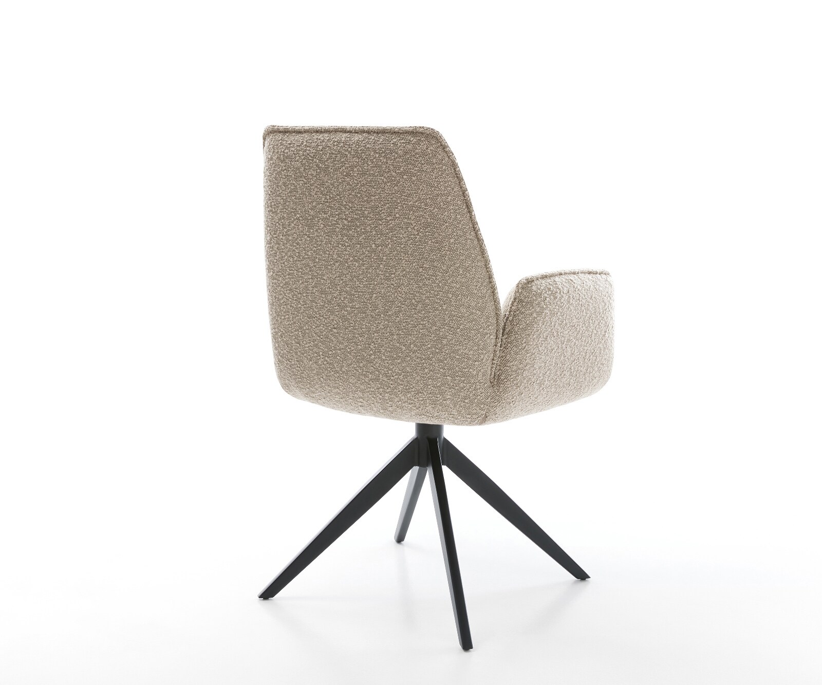 Draaistoel Zoa-Flex bouclé mud kruisframe breed zwart 360° draaibaar rocker-functie pocketveer kern 4