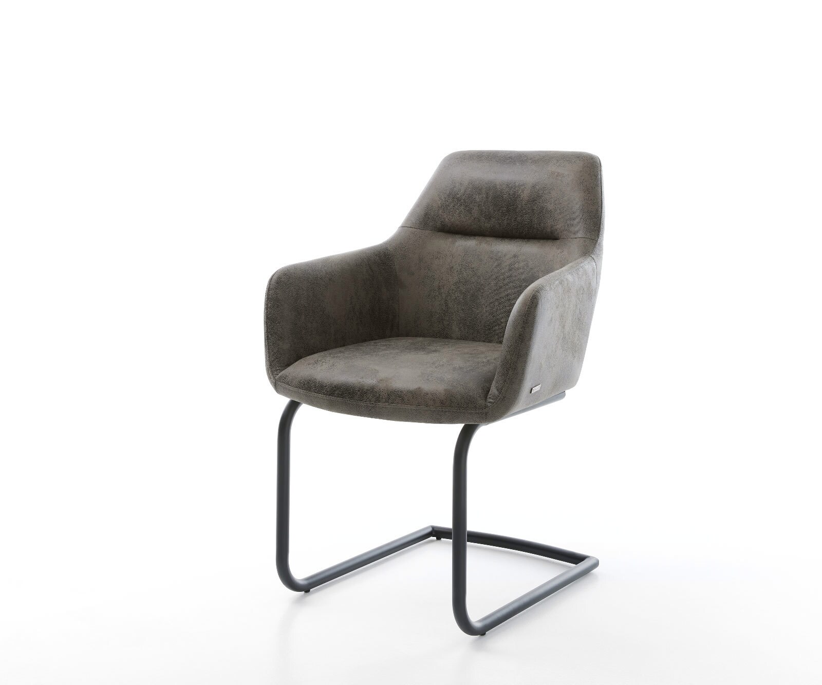 Sledemodel Pejo-Flex microvelours grijs antiek sledemodel rond zwart pocketveer kern