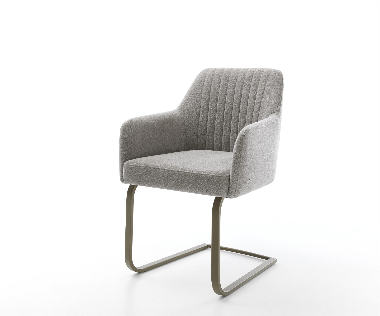 Sledemodel Greg-Flex zachte stof met structuur grijs sledemodel vlak afwerking met titanium pocketveer kern 1