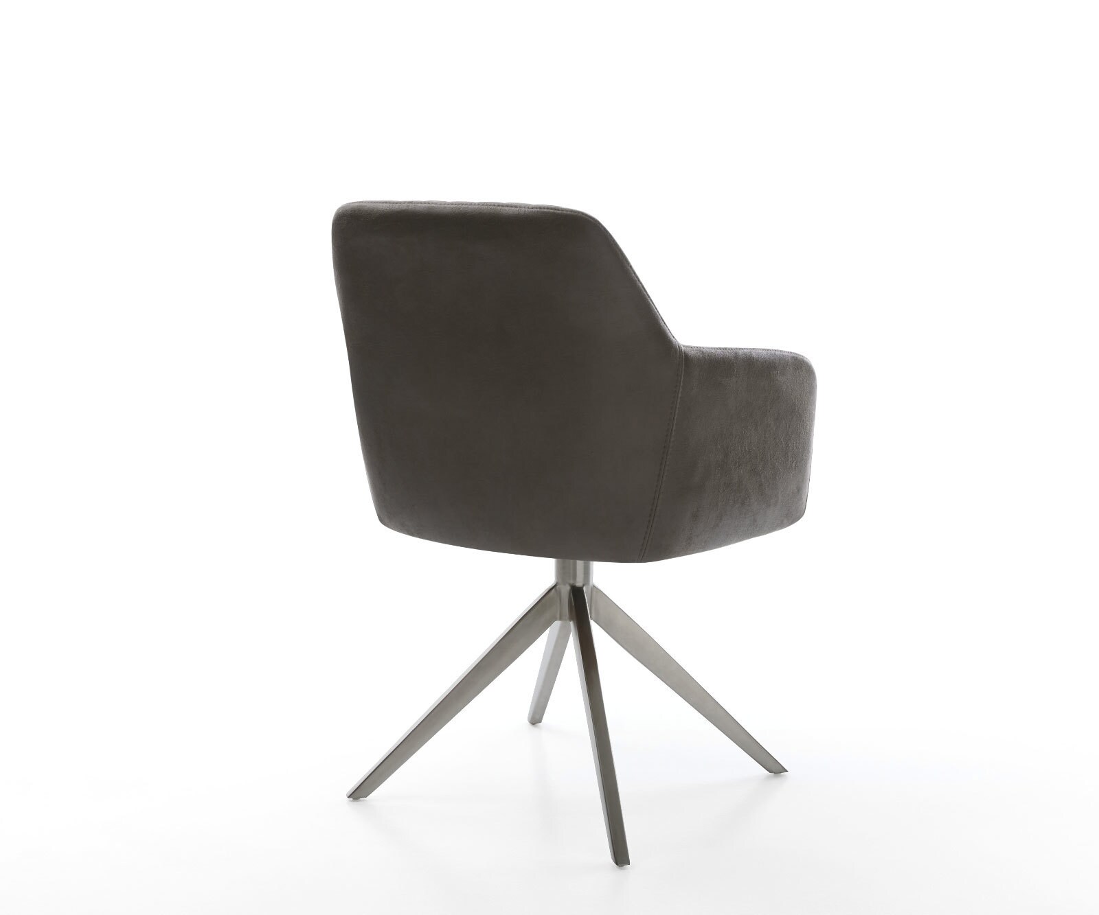 Draaistoel Greg-Flex microvelours antraciet vintage kruisframe breed grafiet 360° draaibaar rocker-functie pocketveer kern 4