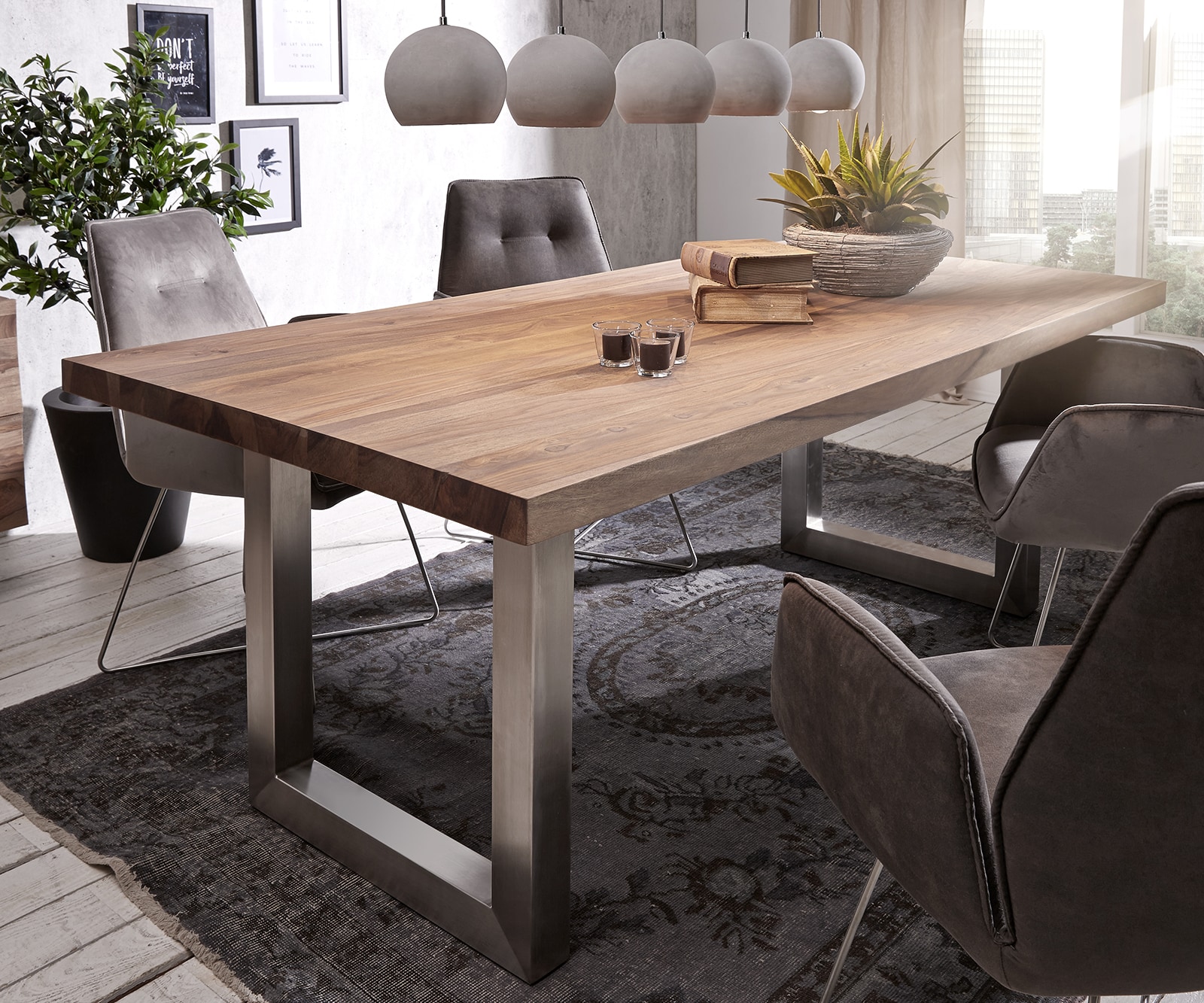  Eettafel Classic-Edge massief hout 4