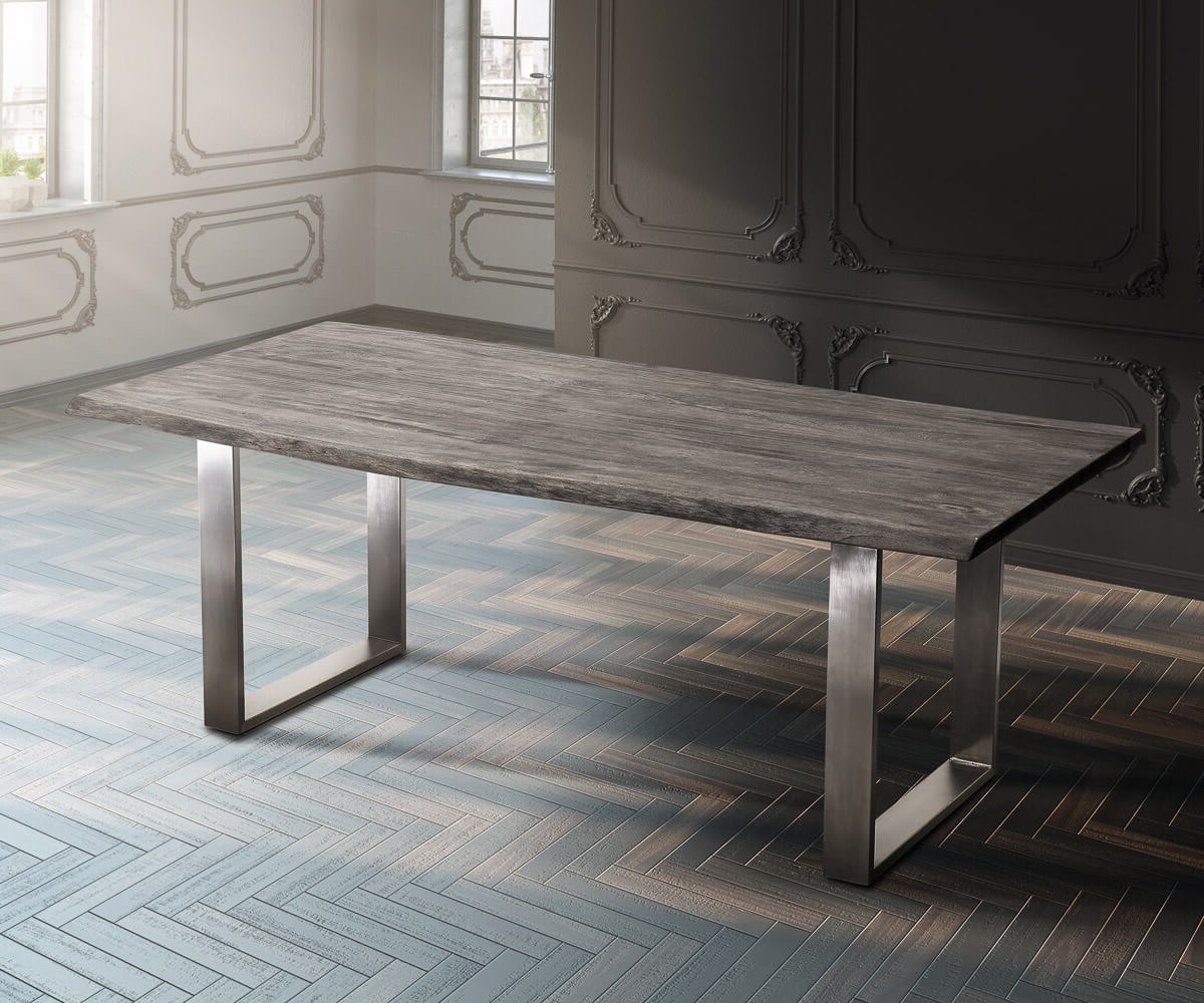 Eettafelblad Edge 260x100cm acacia platina Live-Edge 4