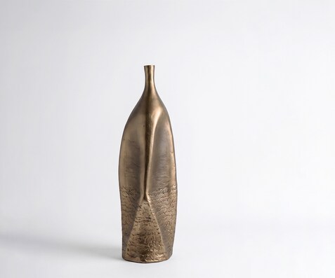 Vaas Norevo B15 x D15 x H51 cm Aluminium Aurum Satin Gegoten