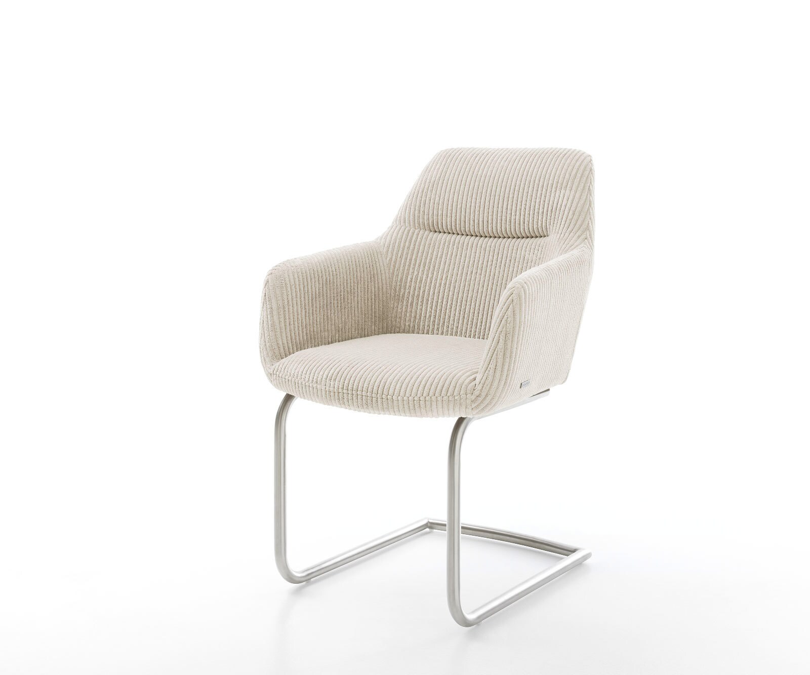 Sledemodel Pejo-Flex koord beige sledemodel rond roestvrij staal pocketveer kern