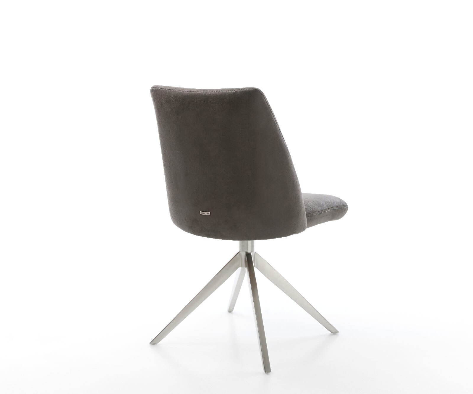Draaistoel Elso-Flex microvelours antraciet vintage kruisframe breed roestvrij staal 360° draaibaar rocker-functie pocketveer kern 4