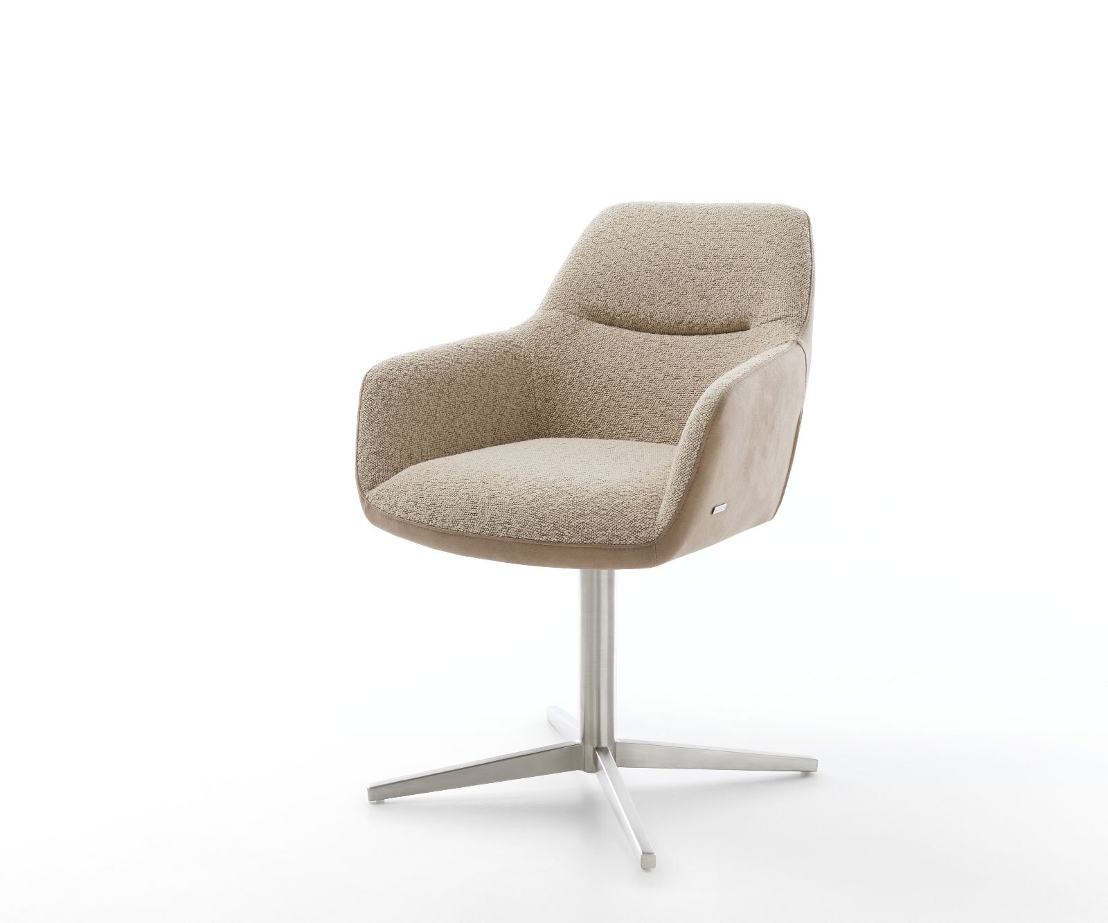 Draaistoel Pejo-Flex materiaalmix mud kruispoot roestvrij staal 360° draaibaar pocketveer kern