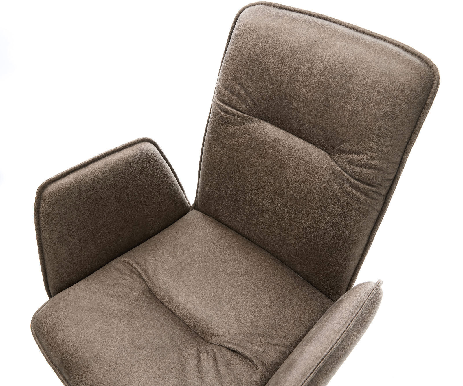 Eetkamerstoel Vinja-Flex microvelours taupe vintage kruisframe hoekig roestvrij staal 3 Eetkamerstoel Vinja-Flex microvelours taupe vintage kruisframe hoekig roestvrij staal 3