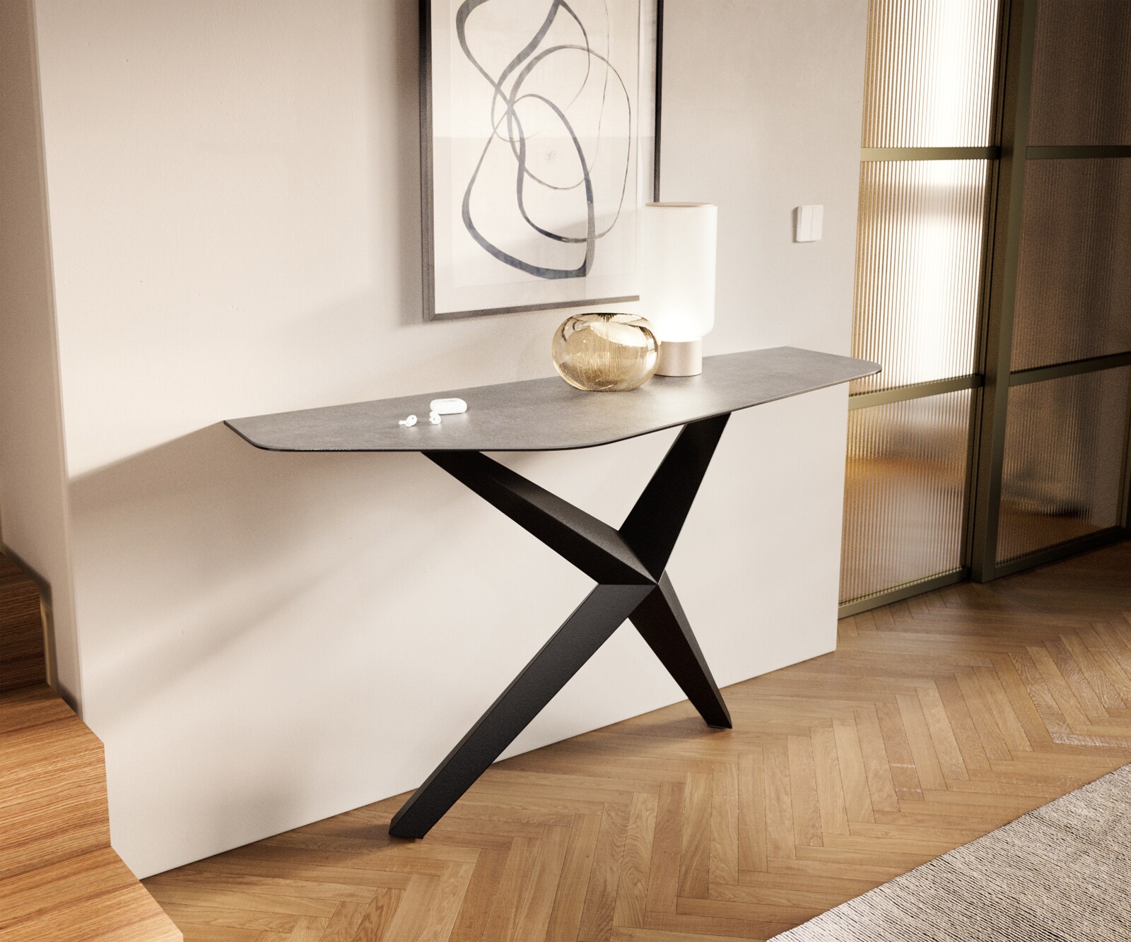 Consoletafel Edge keramiek polygonale vorm