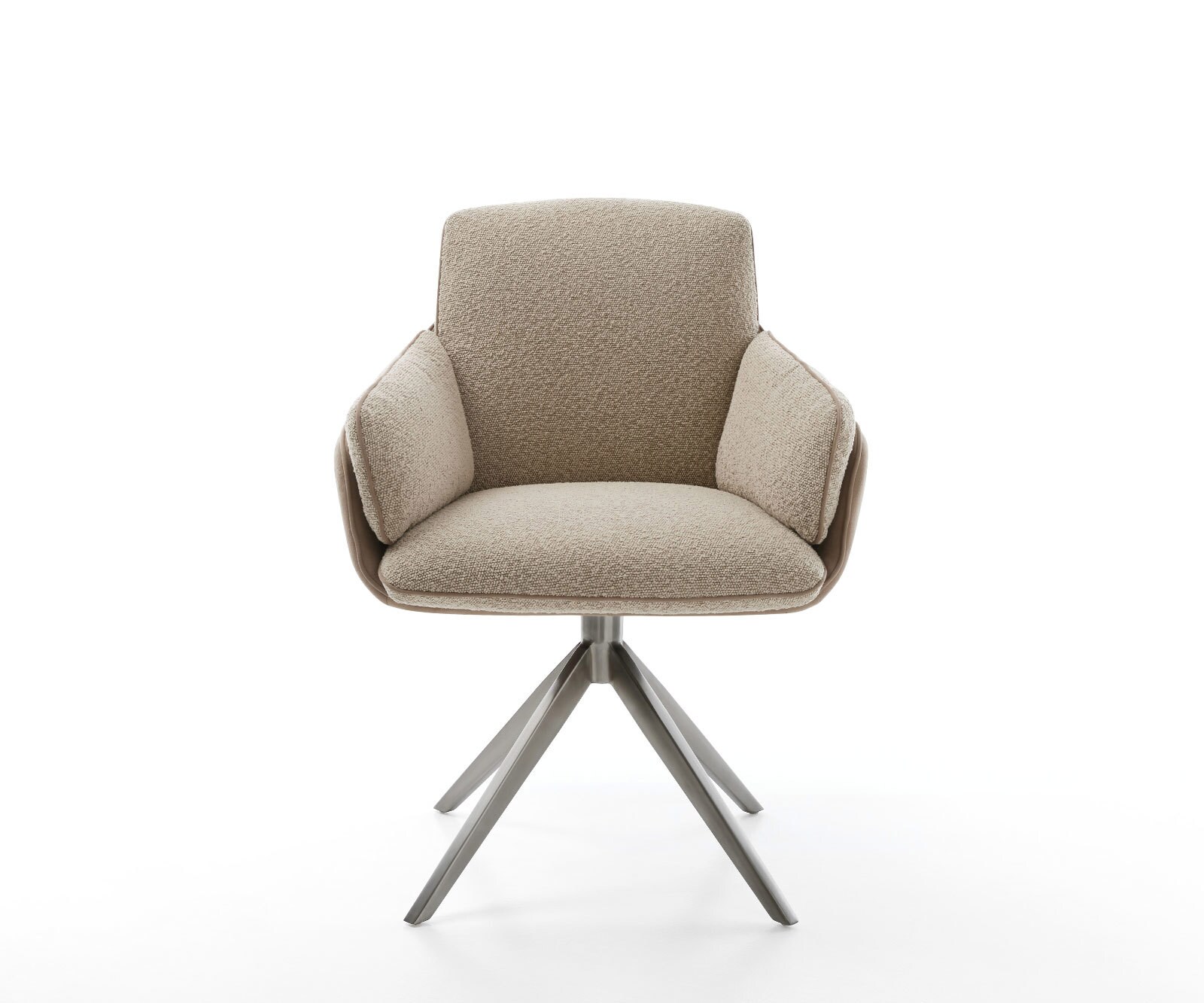 Draaistoel Luan-Flex met armleuning microvelours mud kruisframe breed grafiet 360° draaibaar rocker-functie 1