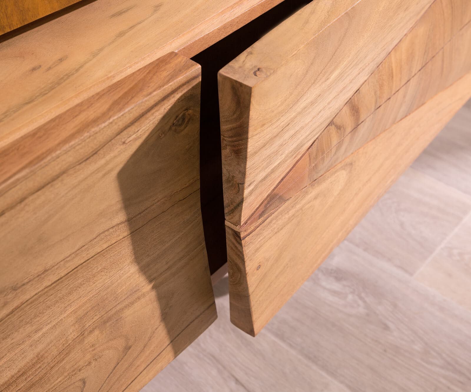 Designer-tv-meubel Wyatt 175 cm acacia natuur 2 deuren 1 klep 2 Designer-tv-meubel Wyatt 175 cm acacia natuur 2 deuren 1 klep 2