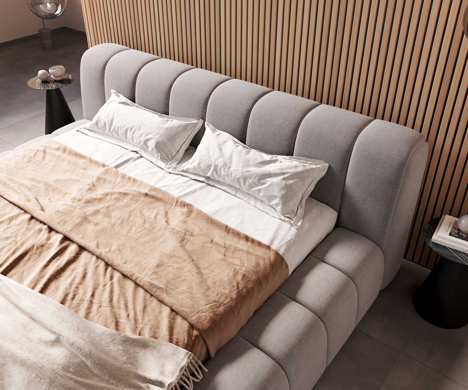 Bedframe Cutio 180x200 cm microvezel grijs 5 Bedframe Cutio 180x200 cm microvezel grijs 5