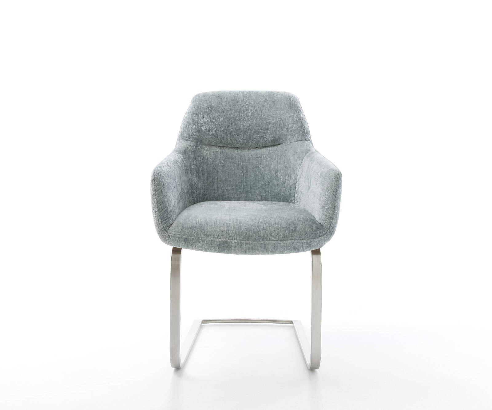 Sledemodel Pejo-Flex chenille pastelblauw sledemodel vlak roestvrij staal pocketveer kern 2