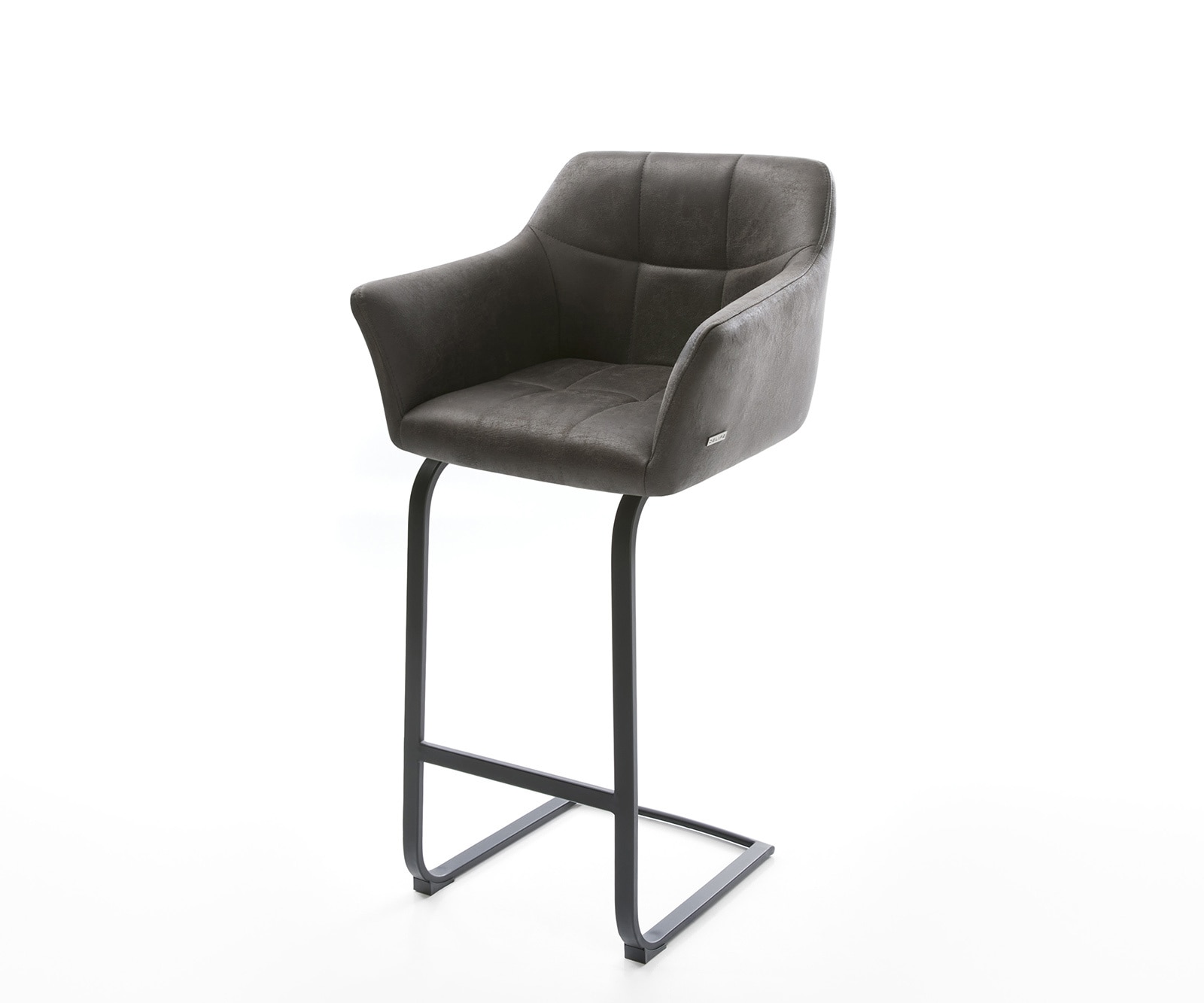 Barstoel Yulo-Flex vintage antraciet sledestoel vlak metaal Barstoel Yulo-Flex vintage antraciet sledestoel vlak metaal