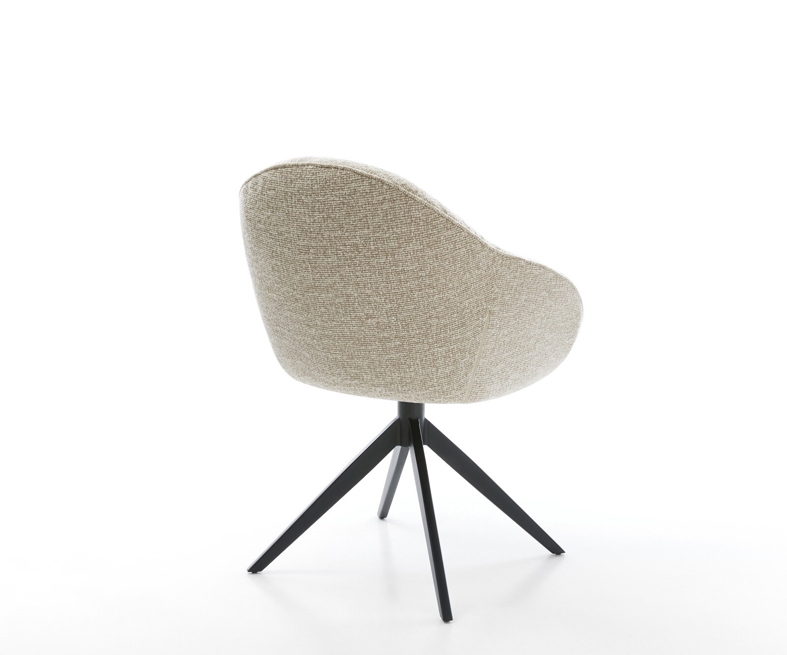 Draaistoel Gaio-Flex geweven stof beige kruisframe breed zwart 360° draaibaar rocker-functie 5