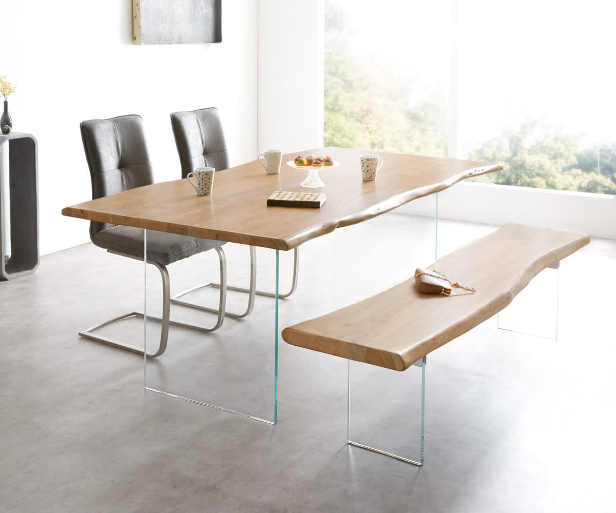 Eettafelblad Edge 200x100cm acacia natuur Live-Edge 4